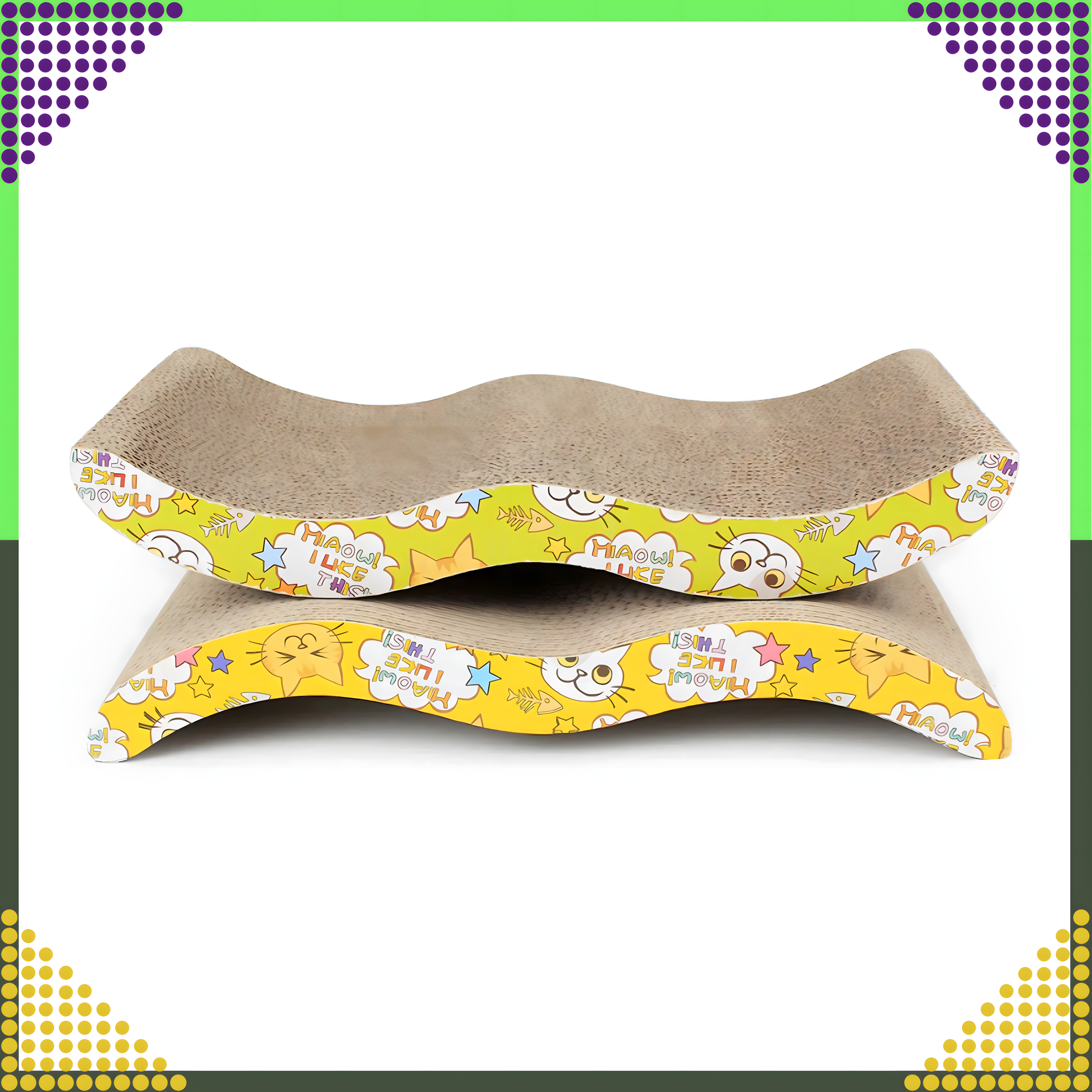 Drapak dla Kota Kartonowy Legowisko Leżak Fala Mata do Drapania Eko Duża - obrazek 4