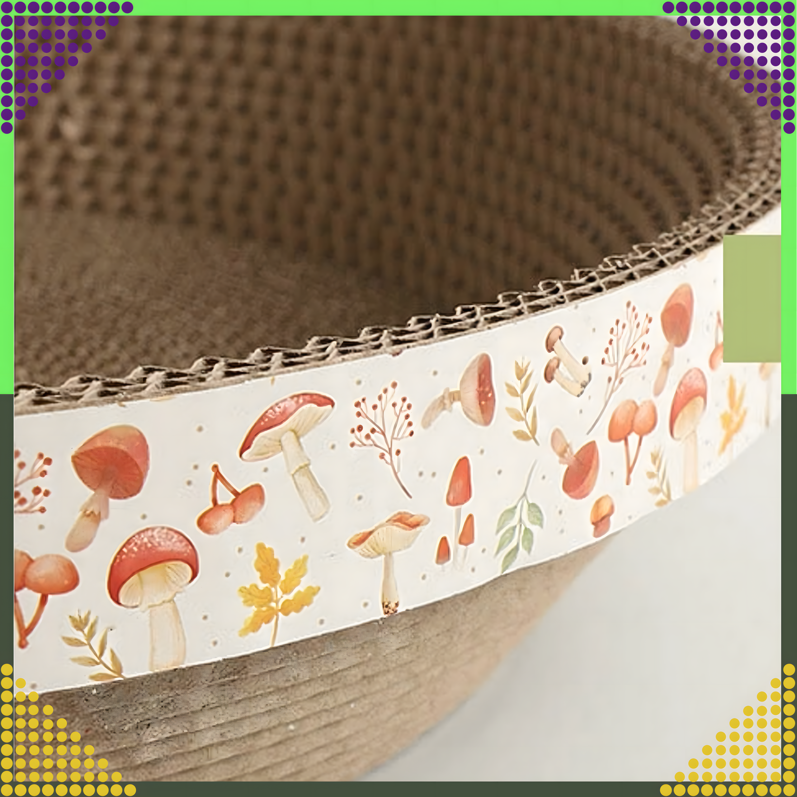 Drapak dla Kota Kartonowy Okrągły Miska Legowisko 50 cm do Drapania - obrazek 7