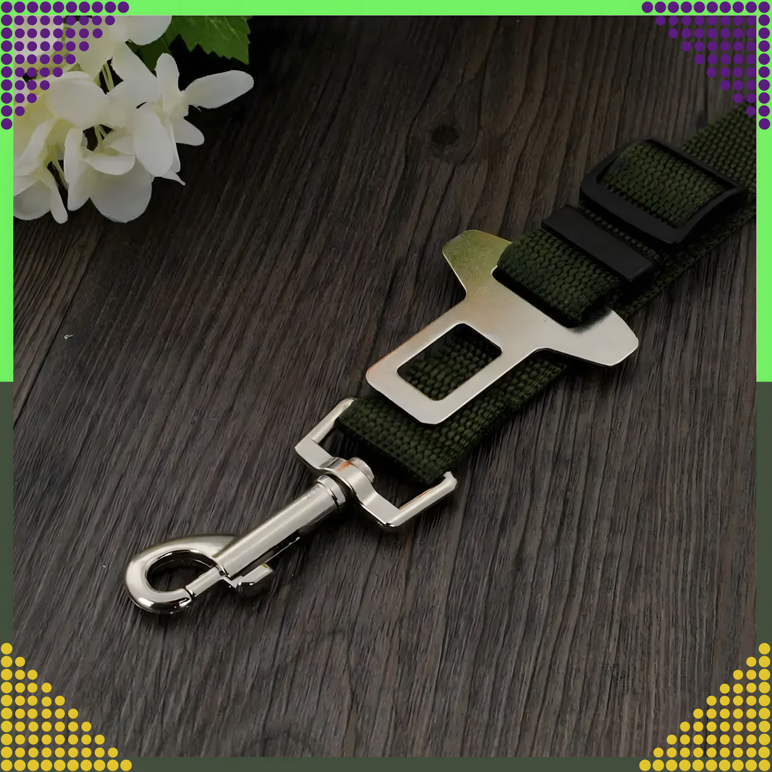 Pas Bezpieczeństwa dla Psa Kota do Samochodu Smycz Regulowana do Auta - obrazek 8