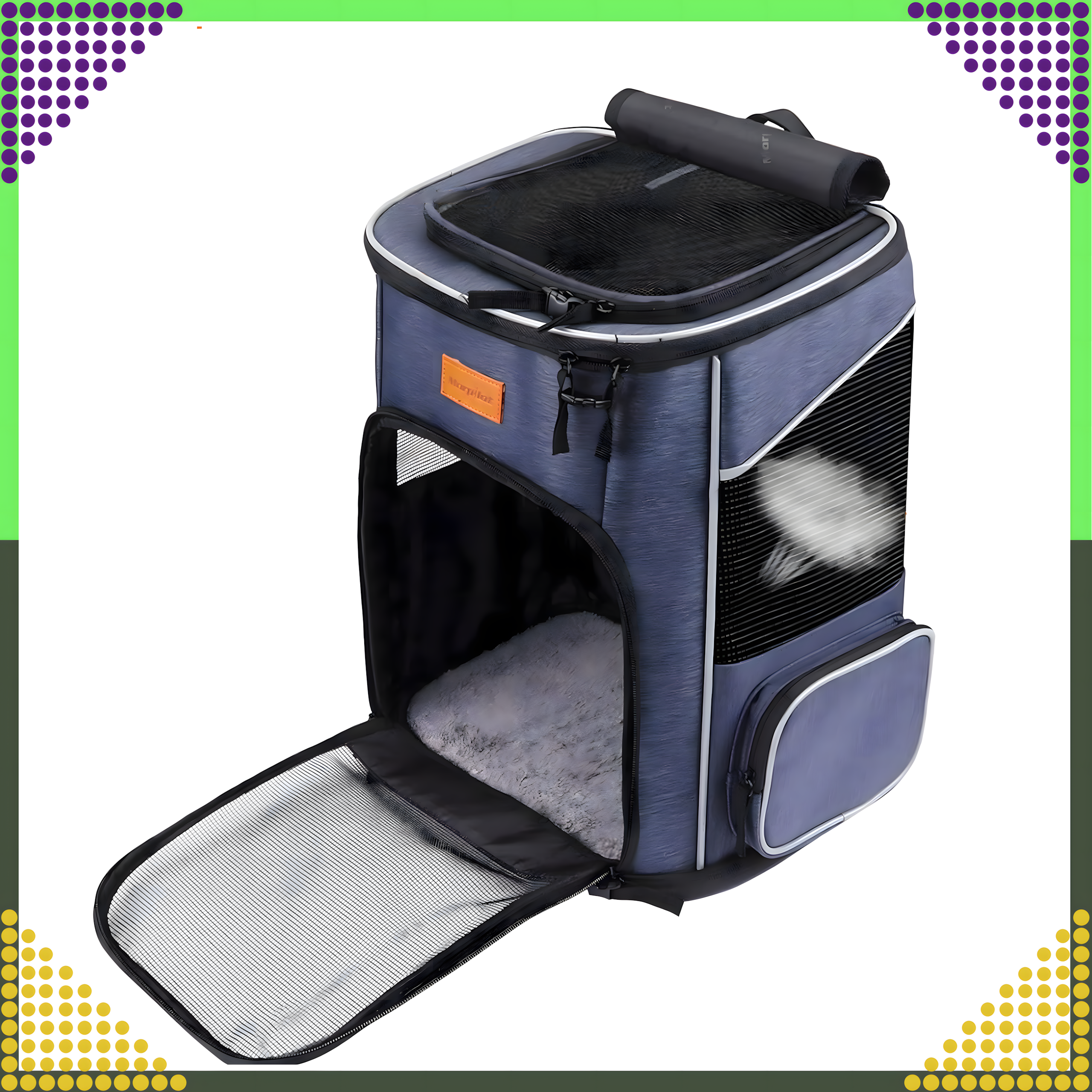 Plecak dla Kota Psa Transporter Wentylowany Torba Kojec dla Zwierząt Duży - obrazek 5