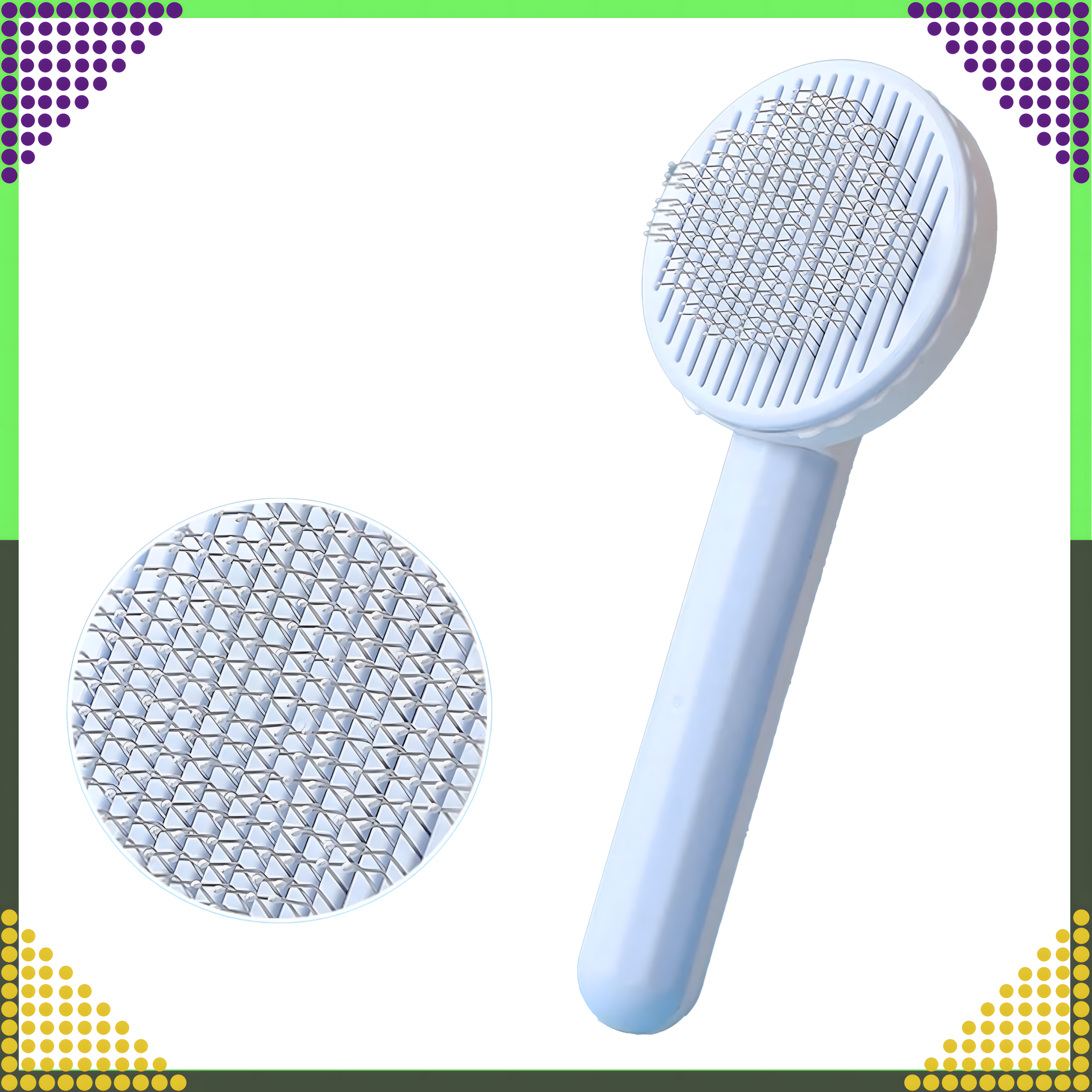 Szczotka Samoczyszcząca do Sierści dla Psa Kota Ergonomiczna Grzebień - obrazek 5