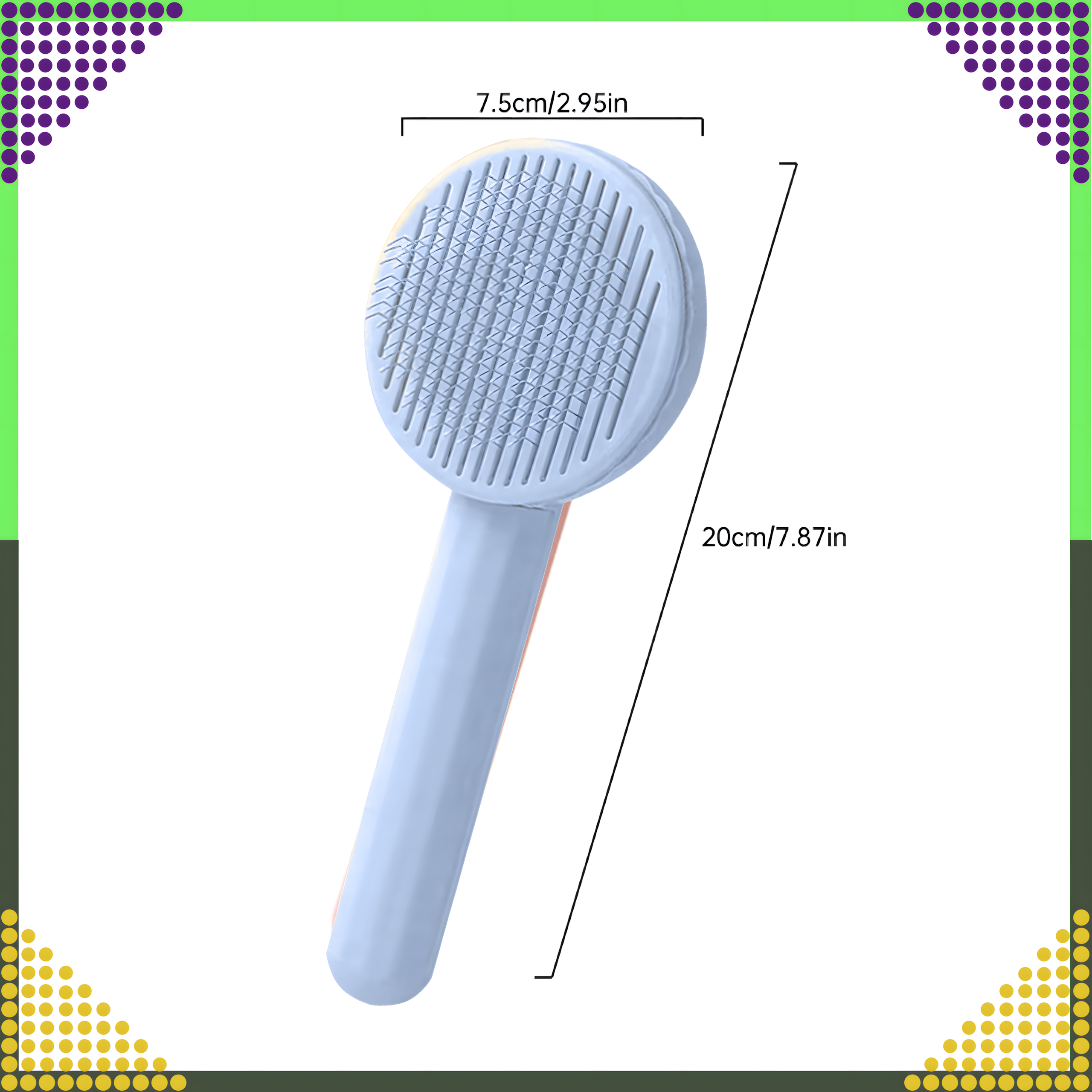 Szczotka Samoczyszcząca do Sierści dla Psa Kota Ergonomiczna Grzebień - obrazek 6