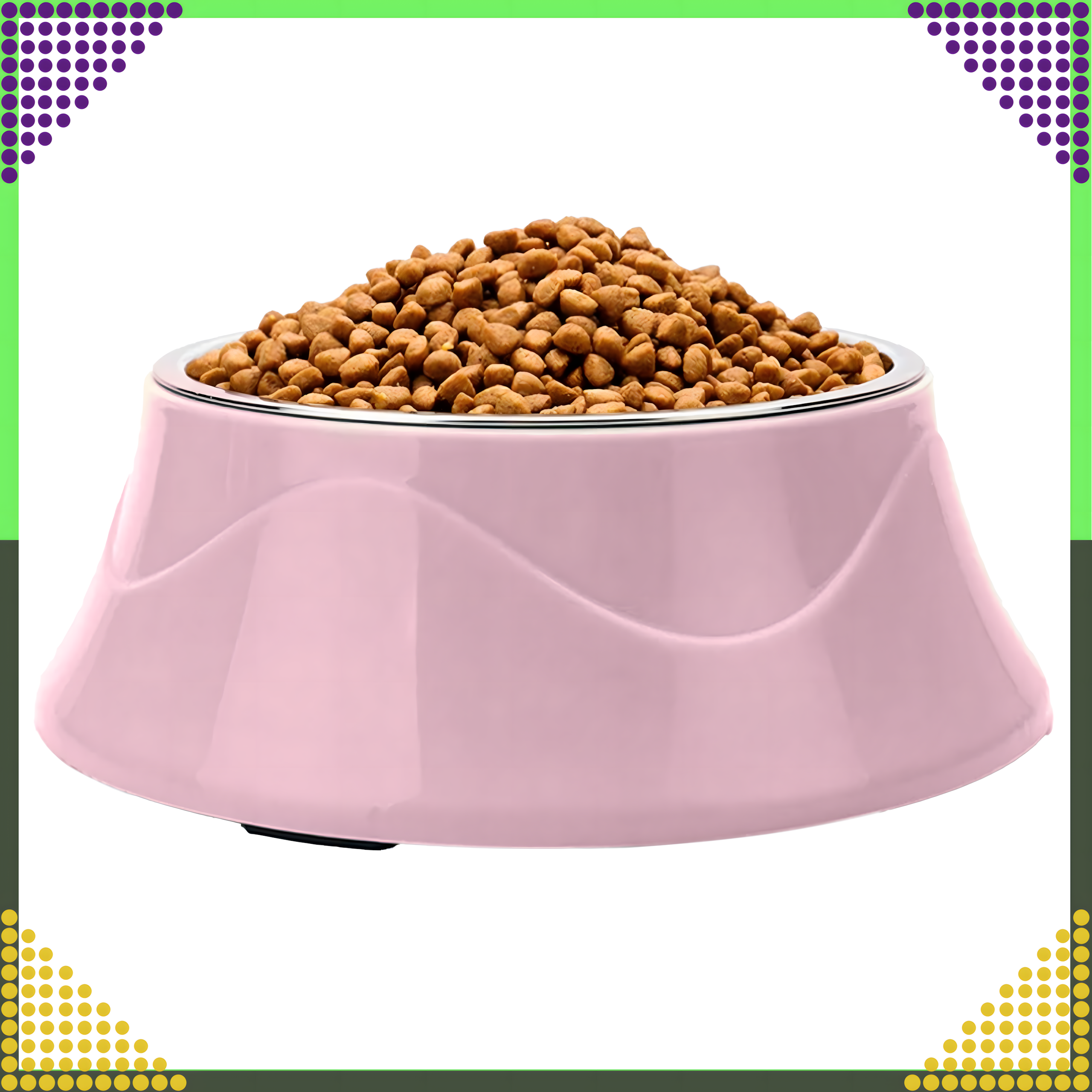 Podwójna Miska dla Psa Kota Metalowa 2w1 na Karmę Suchą Mokrą i Wodę - obrazek 4