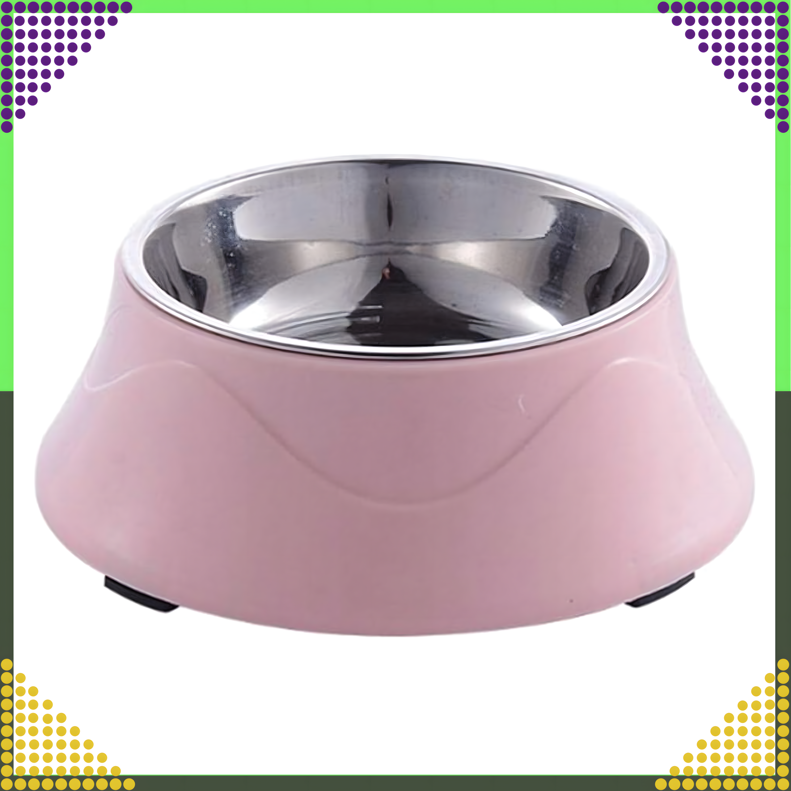 Podwójna Miska dla Psa Kota Metalowa 2w1 na Karmę Suchą Mokrą i Wodę - obrazek 6