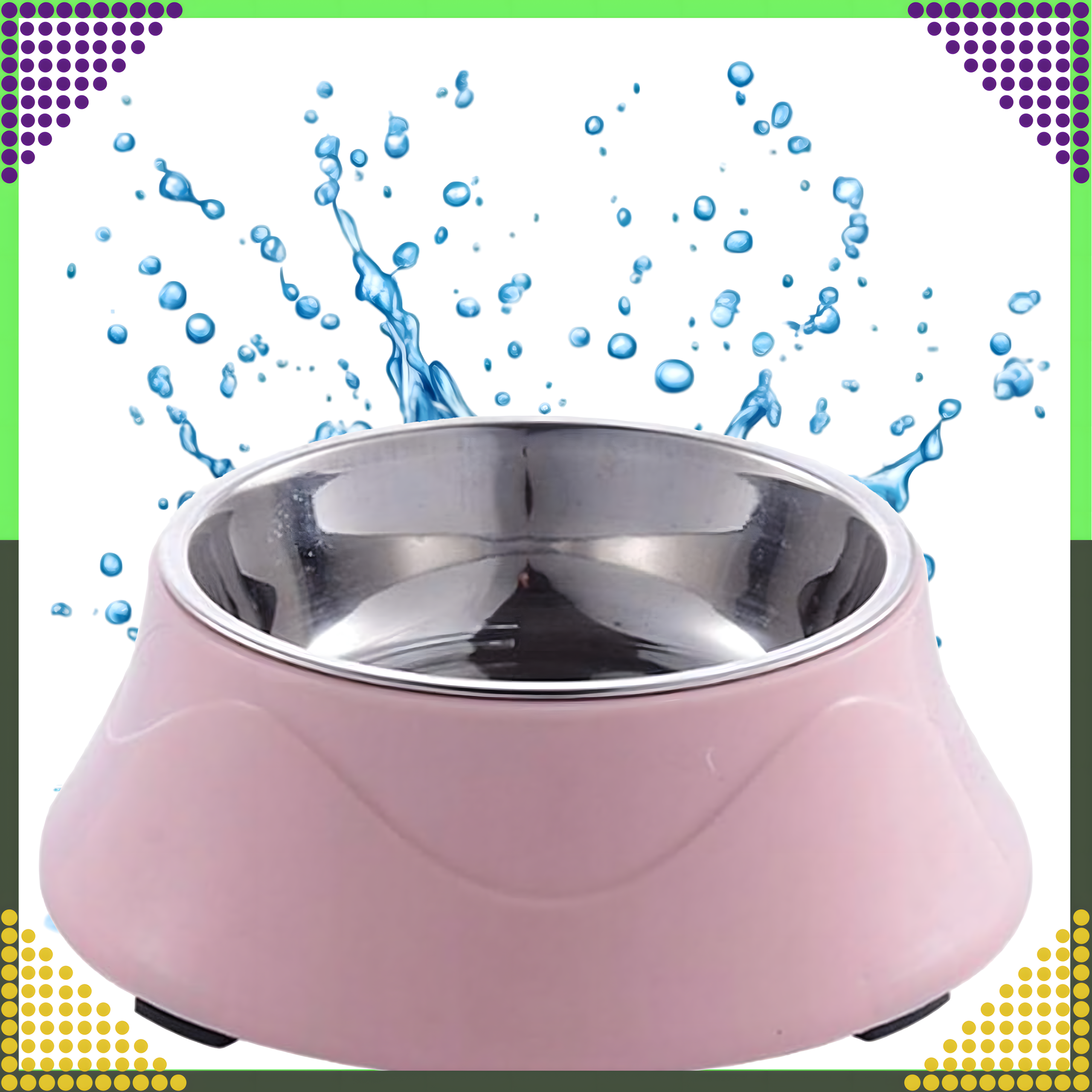 Podwójna Miska dla Psa Kota Metalowa 2w1 na Karmę Suchą Mokrą i Wodę - obrazek 8