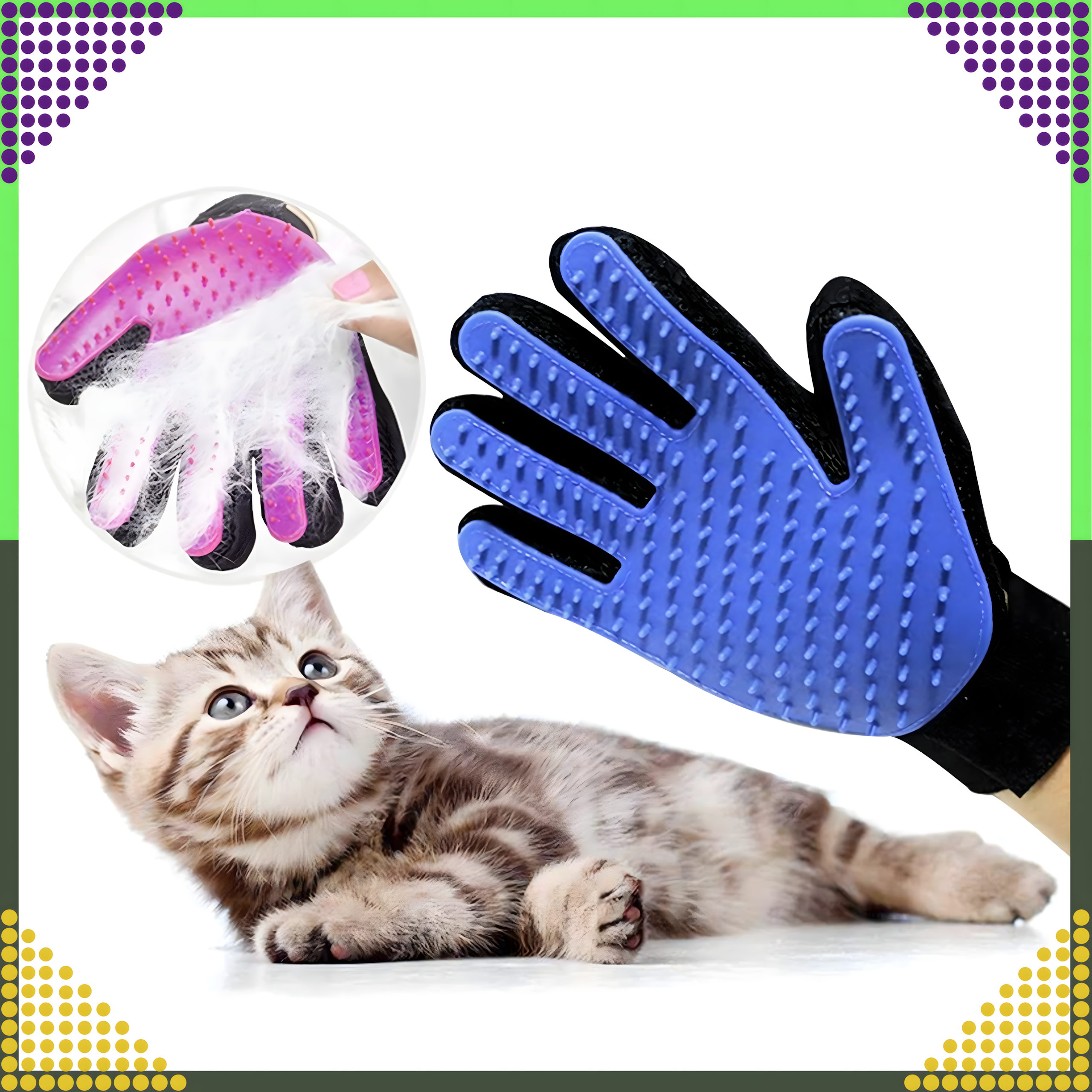 Rękawiczka Szczotka do Wyczesywania Sierści Drapania Mycia Masażu Psa Kota