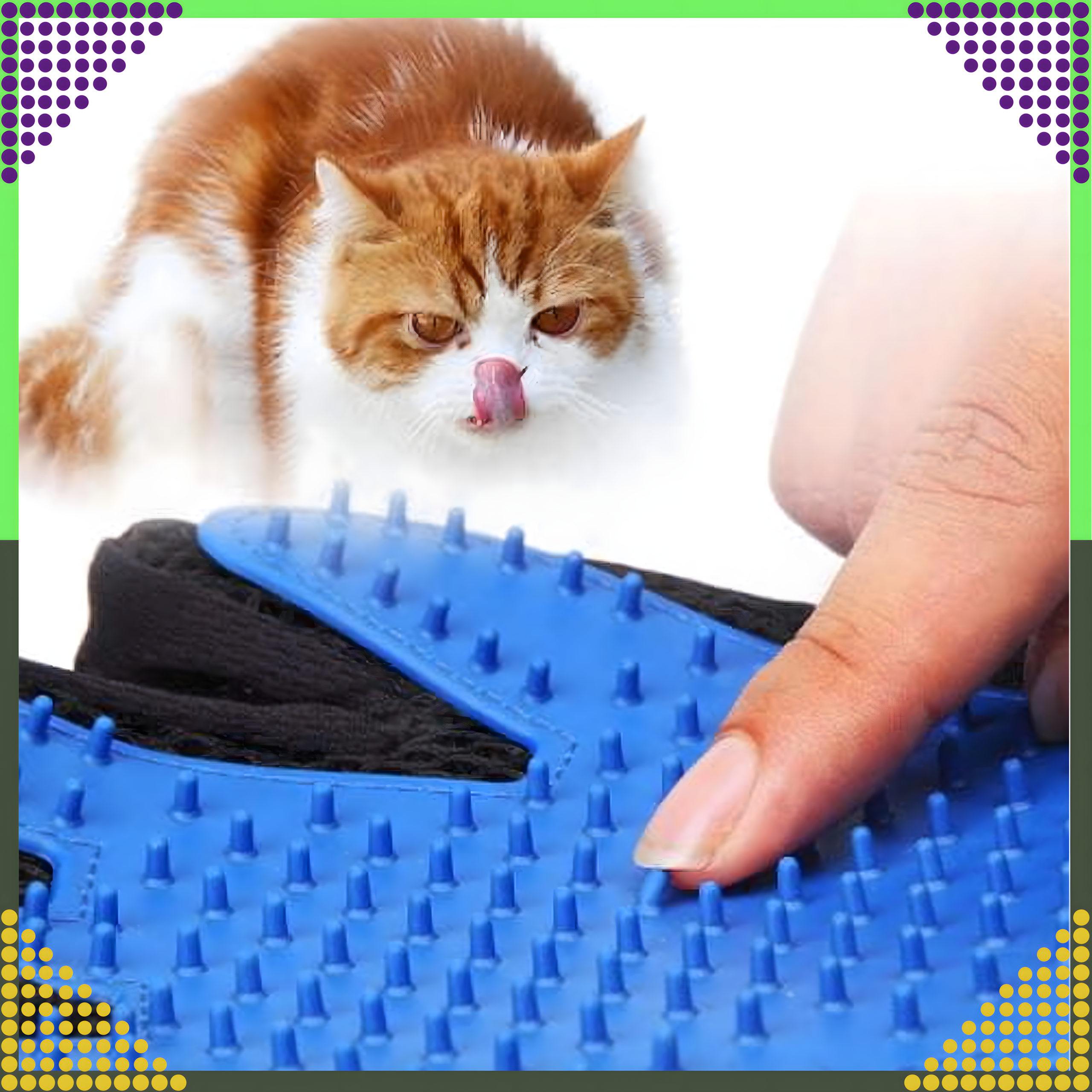 Rękawiczka Szczotka do Wyczesywania Sierści Drapania Mycia Masażu Psa Kota - obrazek 11