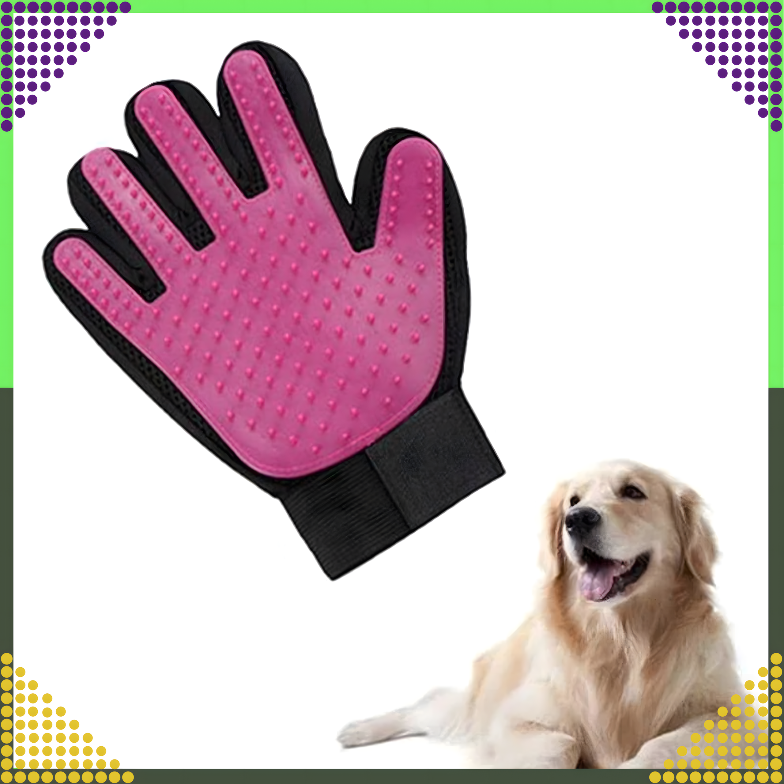 Rękawiczka Szczotka do Wyczesywania Sierści Drapania Mycia Masażu Psa Kota - obrazek 6