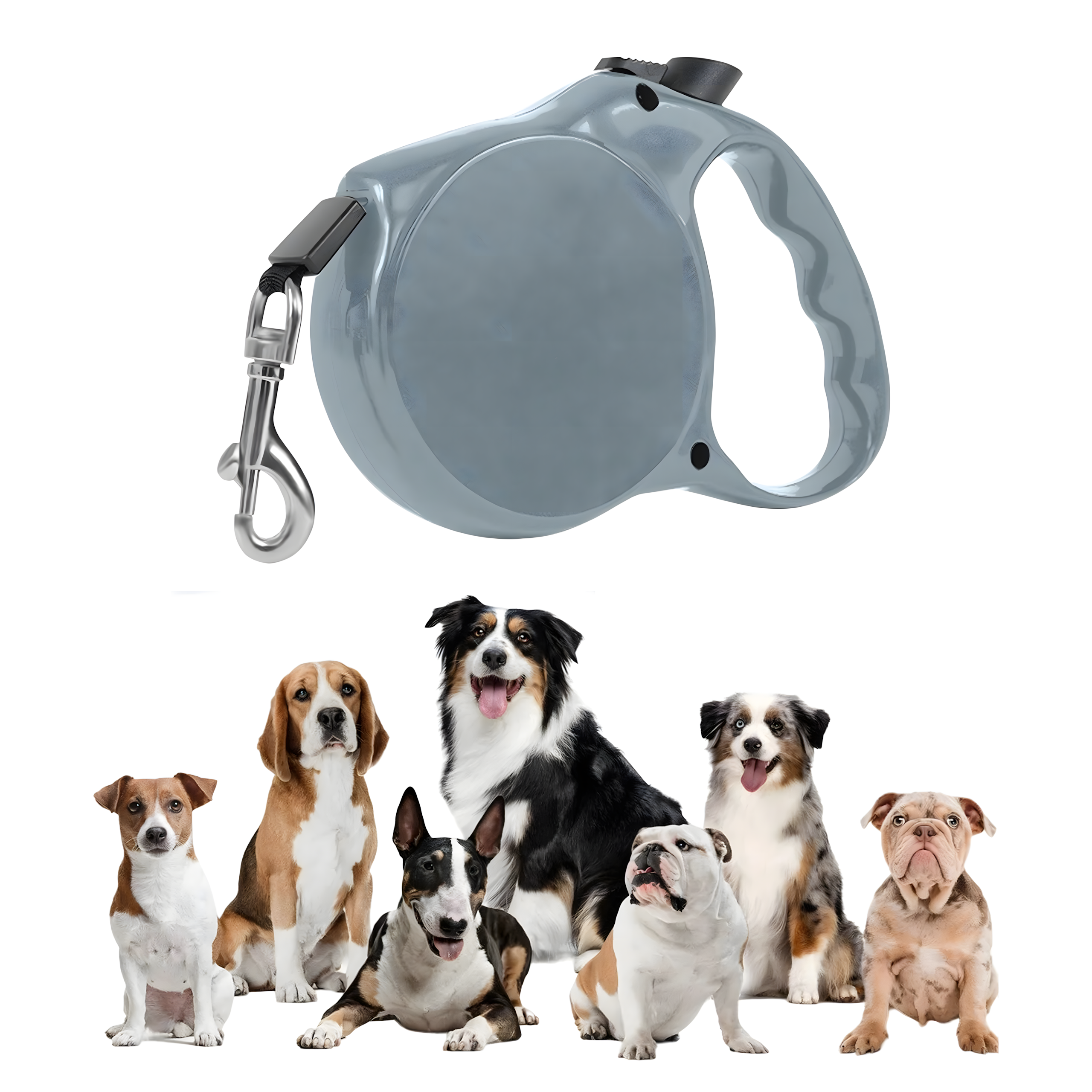 Smycz Taśma Mocna Lekka Zwijana dla Psa Kota Długa Blokada Automatyczna 5m - obrazek 6