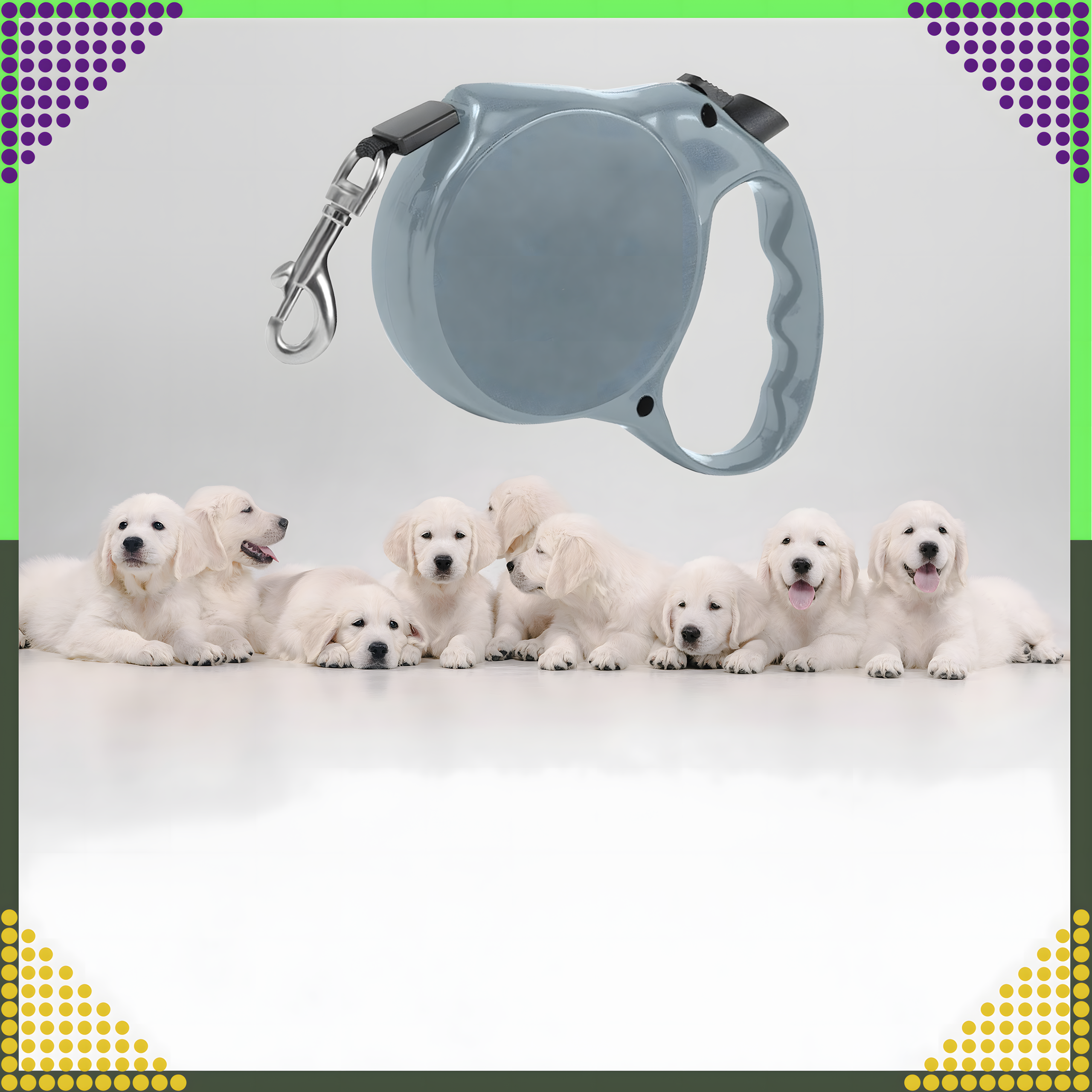 Smycz Taśma Mocna Lekka Zwijana dla Psa Kota Długa Blokada Automatyczna 5m - obrazek 11