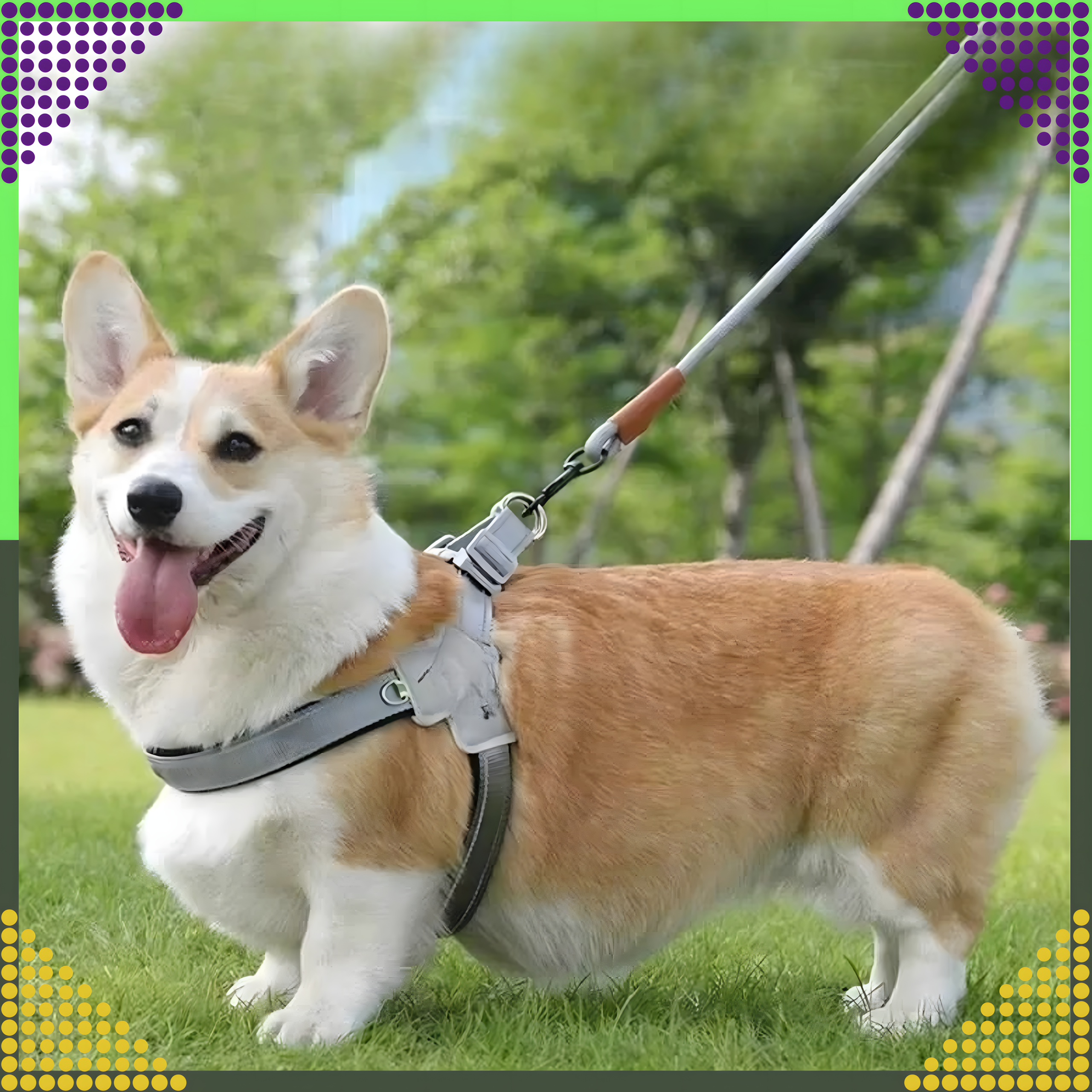 Mocne Szelki Bezuciskowe Smycz dla Małego Psa Kota Wytrzymałem Roz. L - obrazek 11