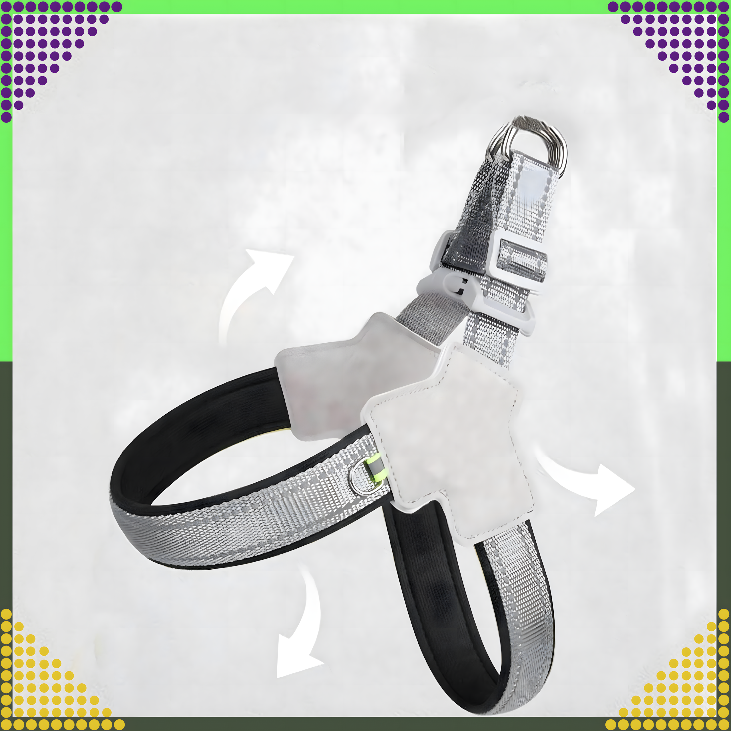 Mocne Szelki Bezuciskowe Smycz dla Małego Psa Kota Wytrzymałem Roz. L - obrazek 10