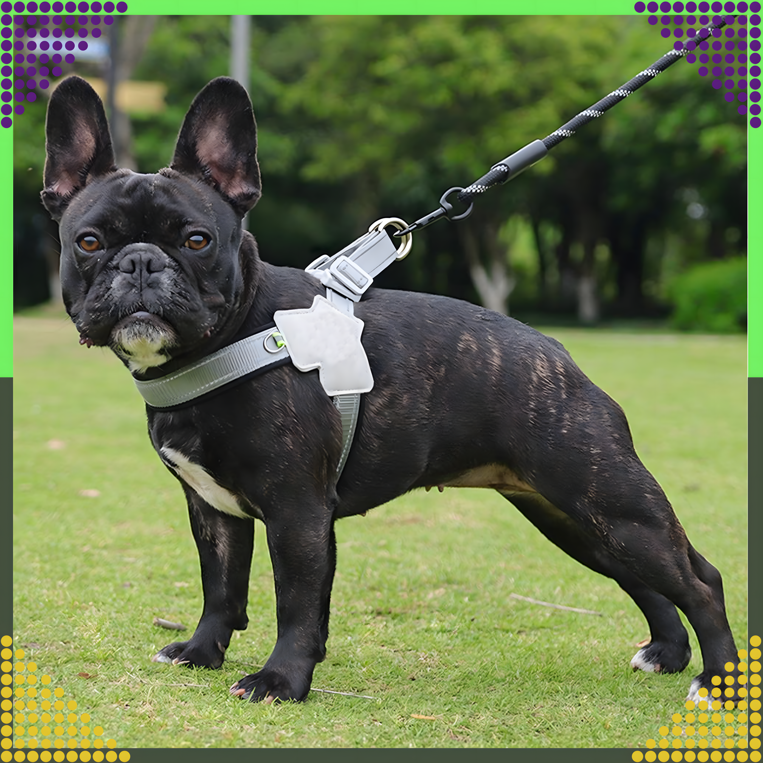 Mocne Szelki Bezuciskowe Smycz dla Małego Psa Kota Wytrzymałem Roz. L - obrazek 9