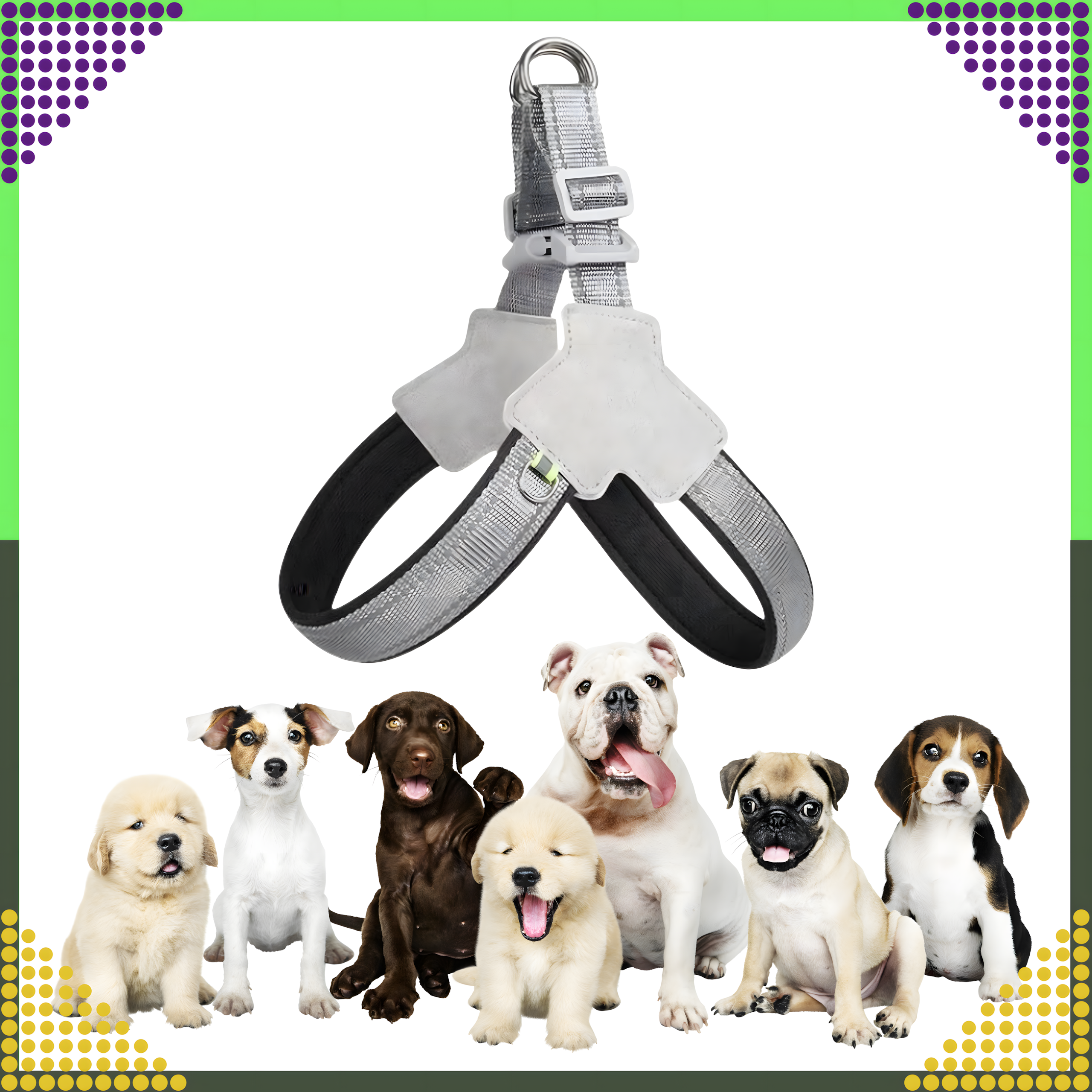 Mocne Szelki Bezuciskowe Smycz dla Małego Psa Kota Wytrzymałem Roz. L - obrazek 4