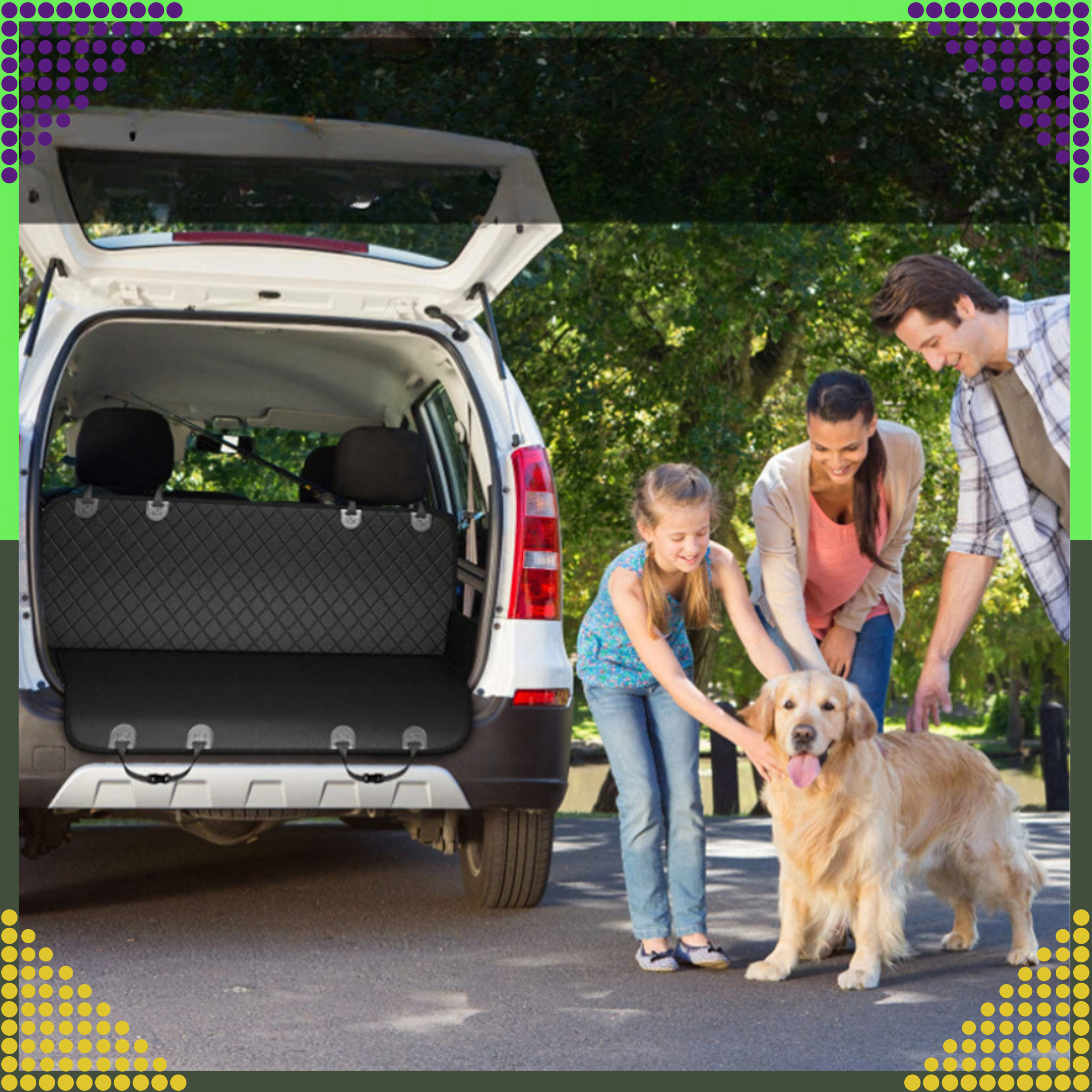 Mata dla Psa do Samochodu Pokrowiec Siedzenie Uniwersalna Samochodowa Duża - obrazek 11