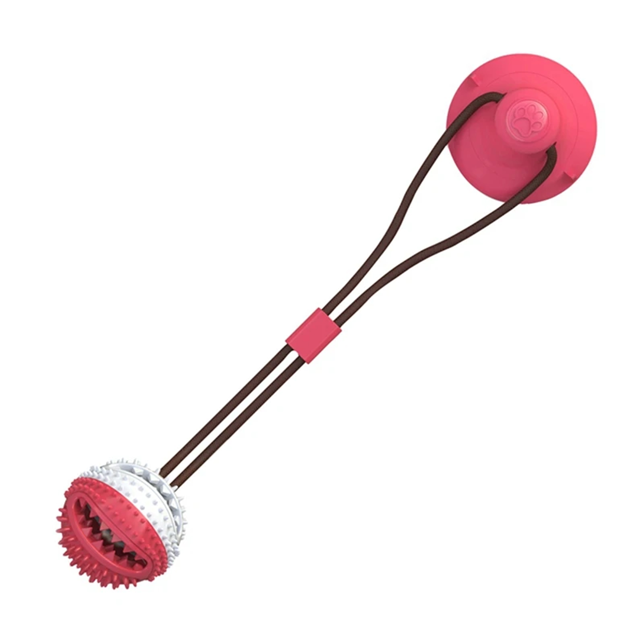 ZABAWKA NA PRZYSMAK KARMĘ INTERAKTYWNA DLA PSA PIŁKA Z PRZYSSAWKĄ GRYZAK - obrazek 3