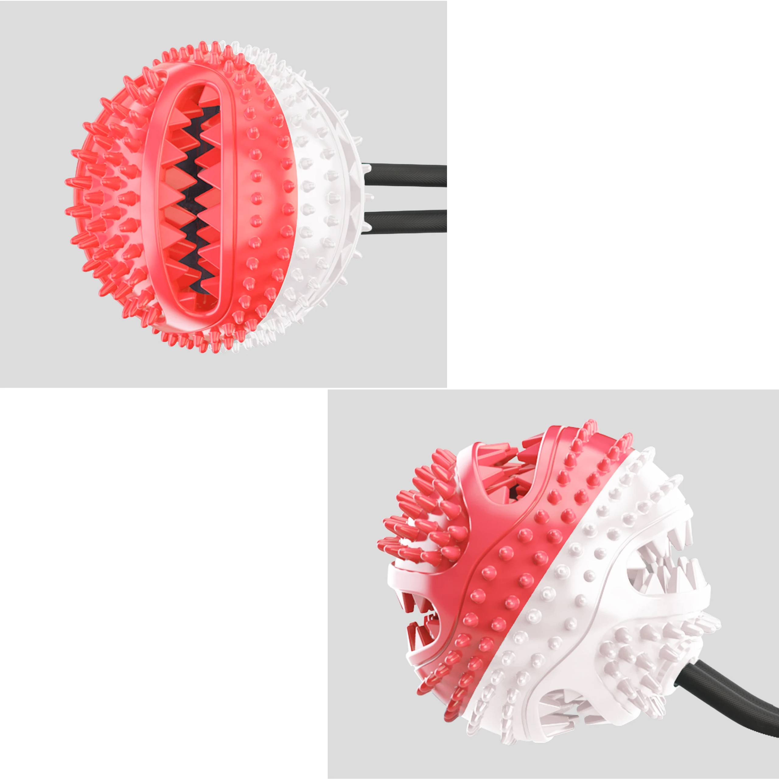 ZABAWKA NA PRZYSMAK KARMĘ INTERAKTYWNA DLA PSA PIŁKA Z PRZYSSAWKĄ GRYZAK - obrazek 9