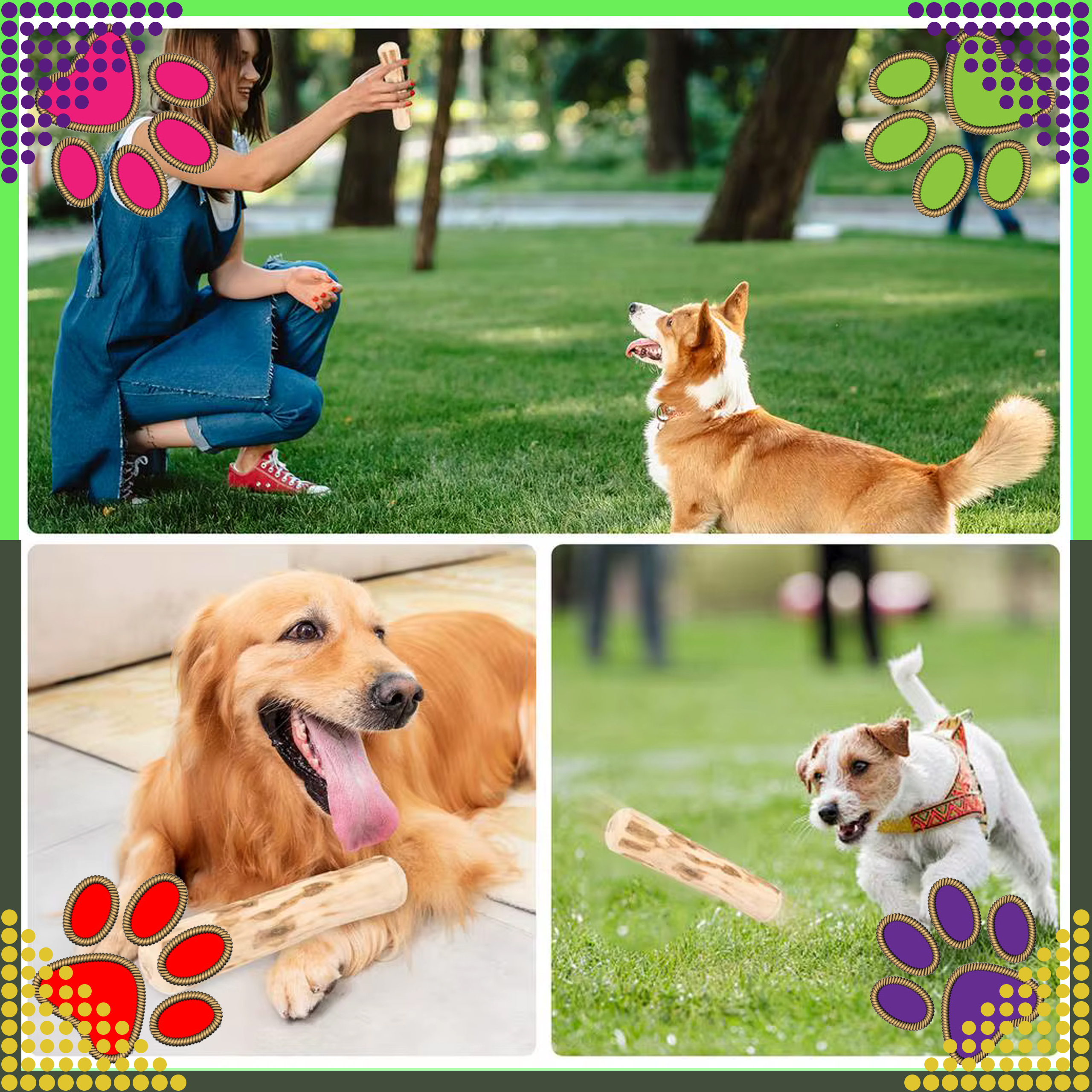 Patyk Gryzak z Drzewa Drewna Naturalny dla Psa Wytrzymały Zabawka 14x1cm - obrazek 5