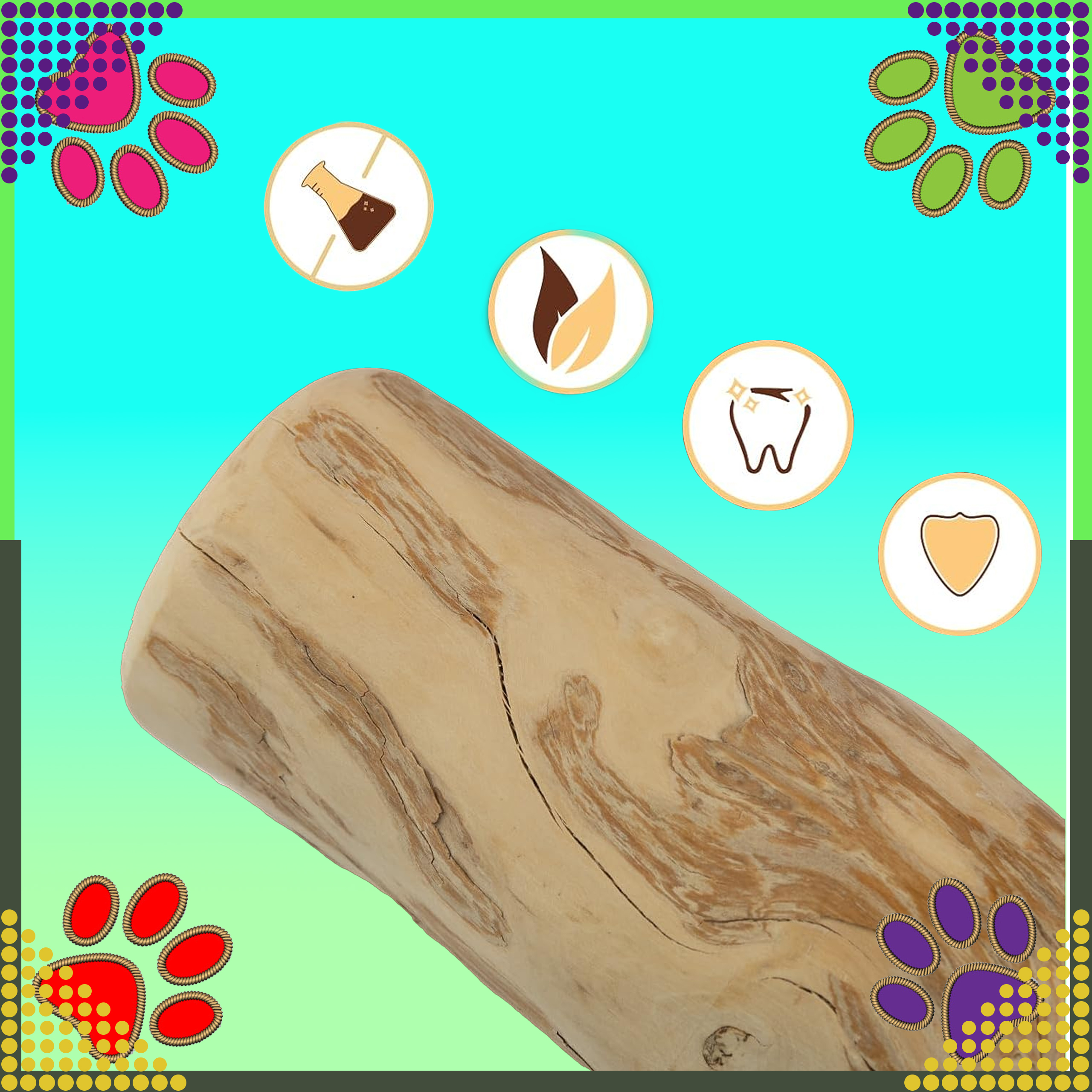 Patyk Gryzak z Drzewa Drewna Naturalny dla Psa Wytrzymały Zabawka 14x2cm - obrazek 6