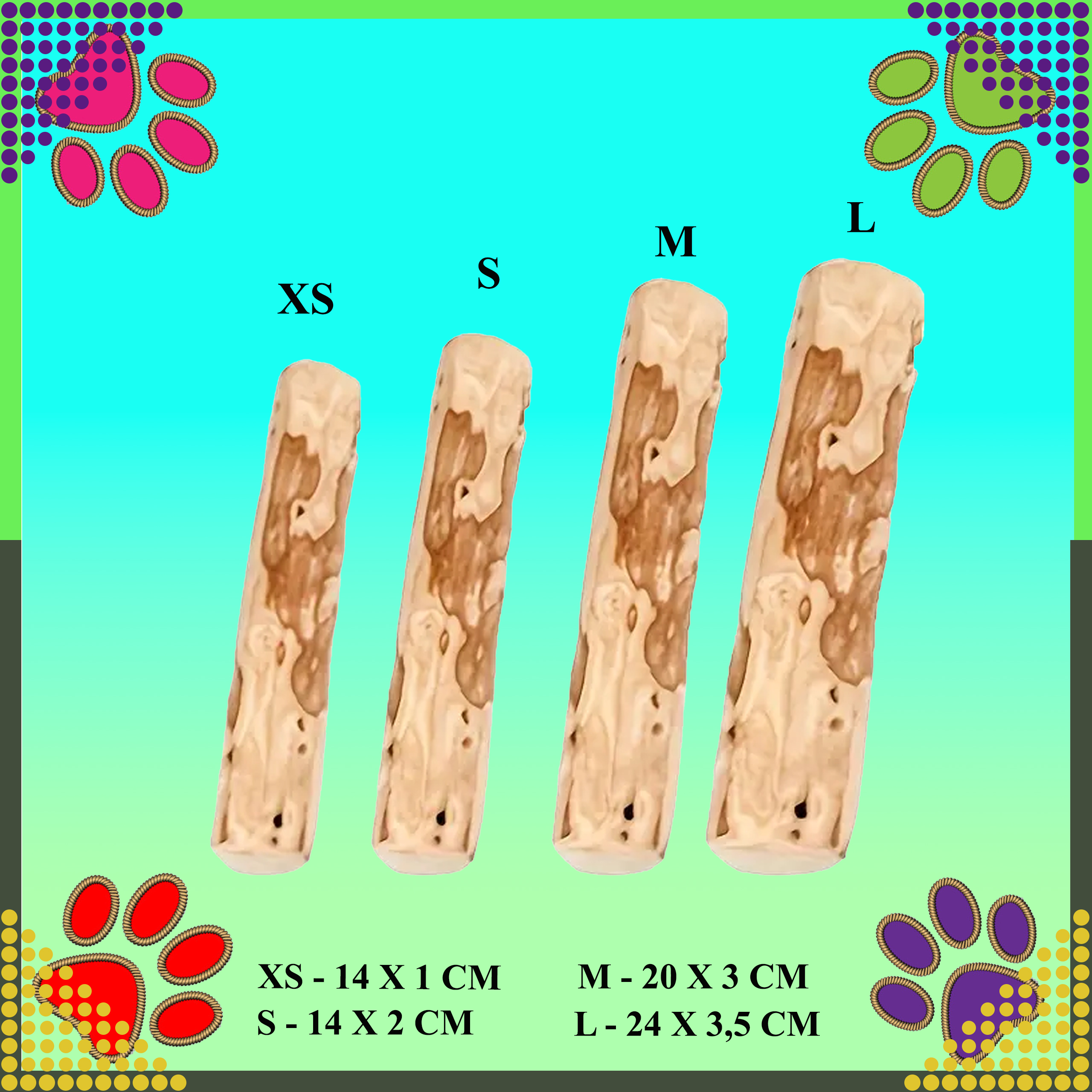 Patyk Gryzak z Drzewa Drewna Naturalny dla Psa Wytrzymały Zabawka 14x2cm - obrazek 11