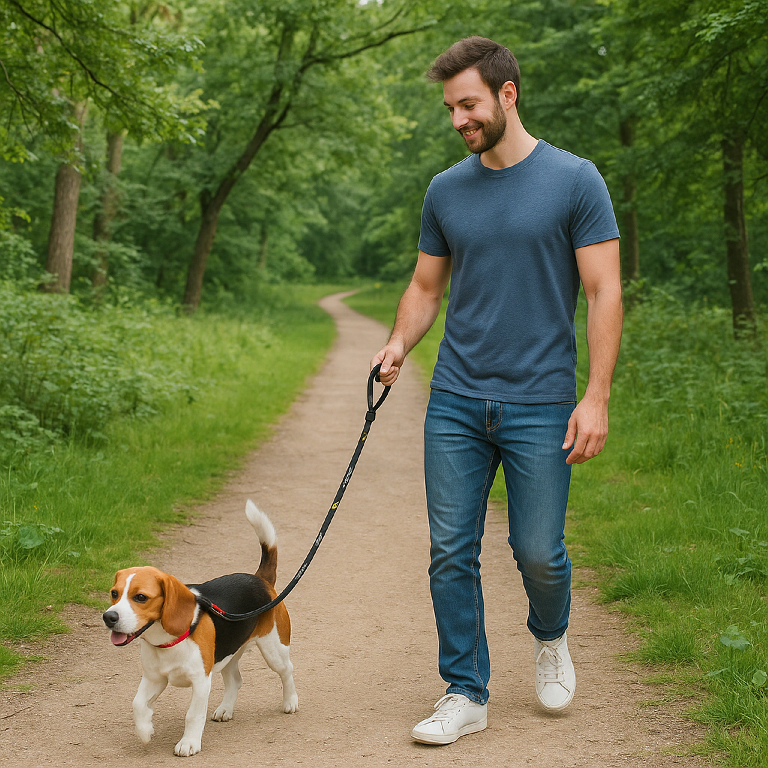 Smycz Nylonowa Trakcyjna 140 cm Linka Treningowa Spacerowa do Nauki Tresury - obrazek 11