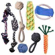 Zestaw Zabawek Szarpaków dla PSa Szarpaki Gryzaki Gryzak 8 szt Sznur Dysk