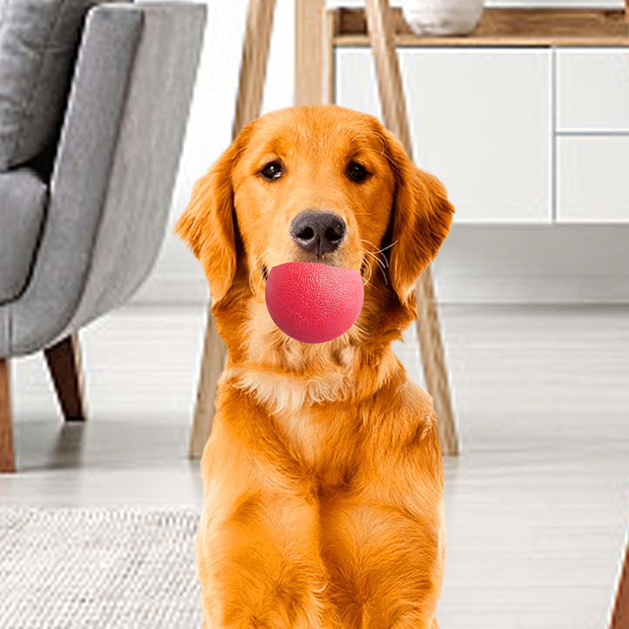 Piłka Zabawka dla Psa Psów Niezniszczalna Lana Wytrzymała do Zabawy 6 cm - obrazek 5