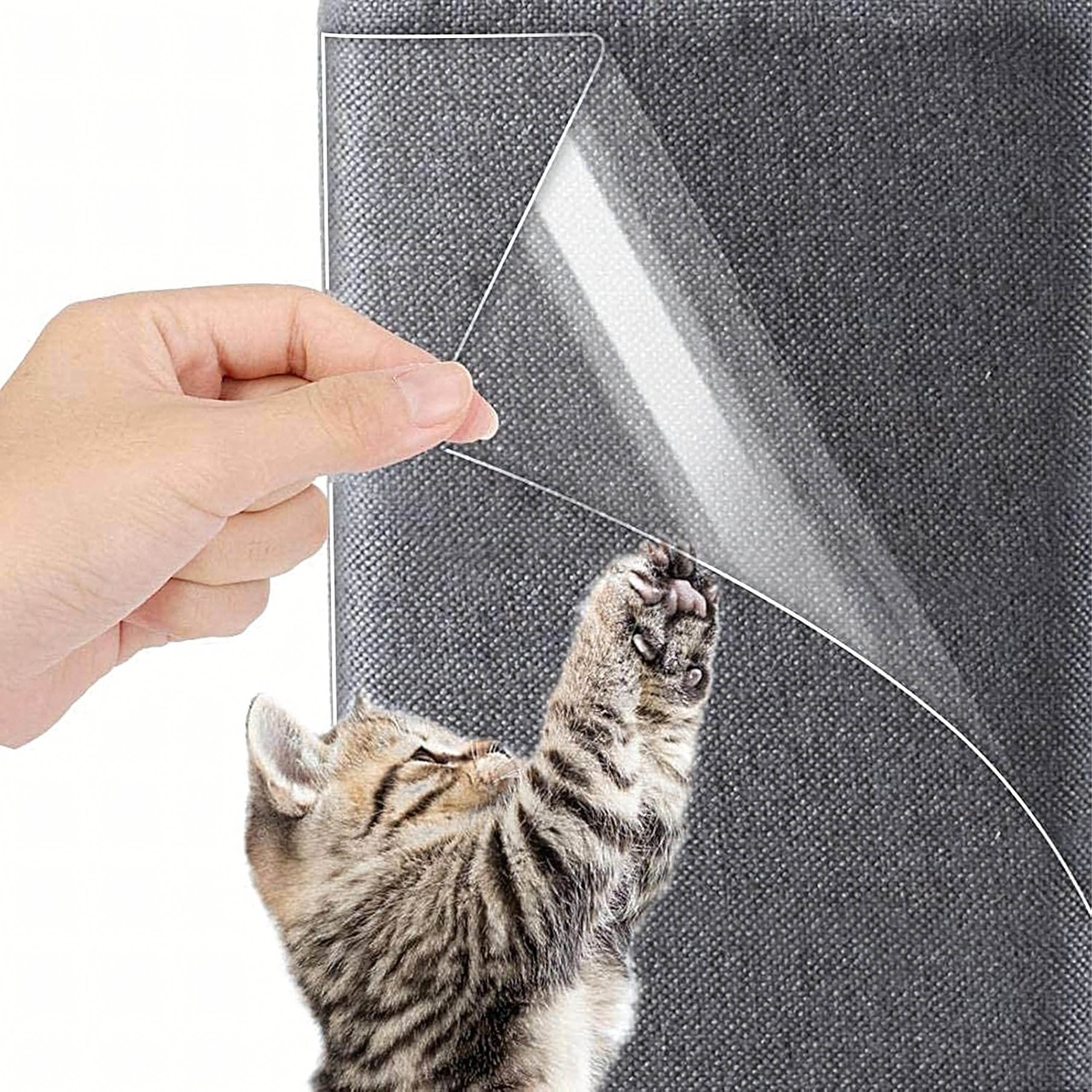 Folia Ochronna Zabezpieczająca na Meble Drzwi Drapak dla Kota 5 szt 45x15cm - obrazek 4