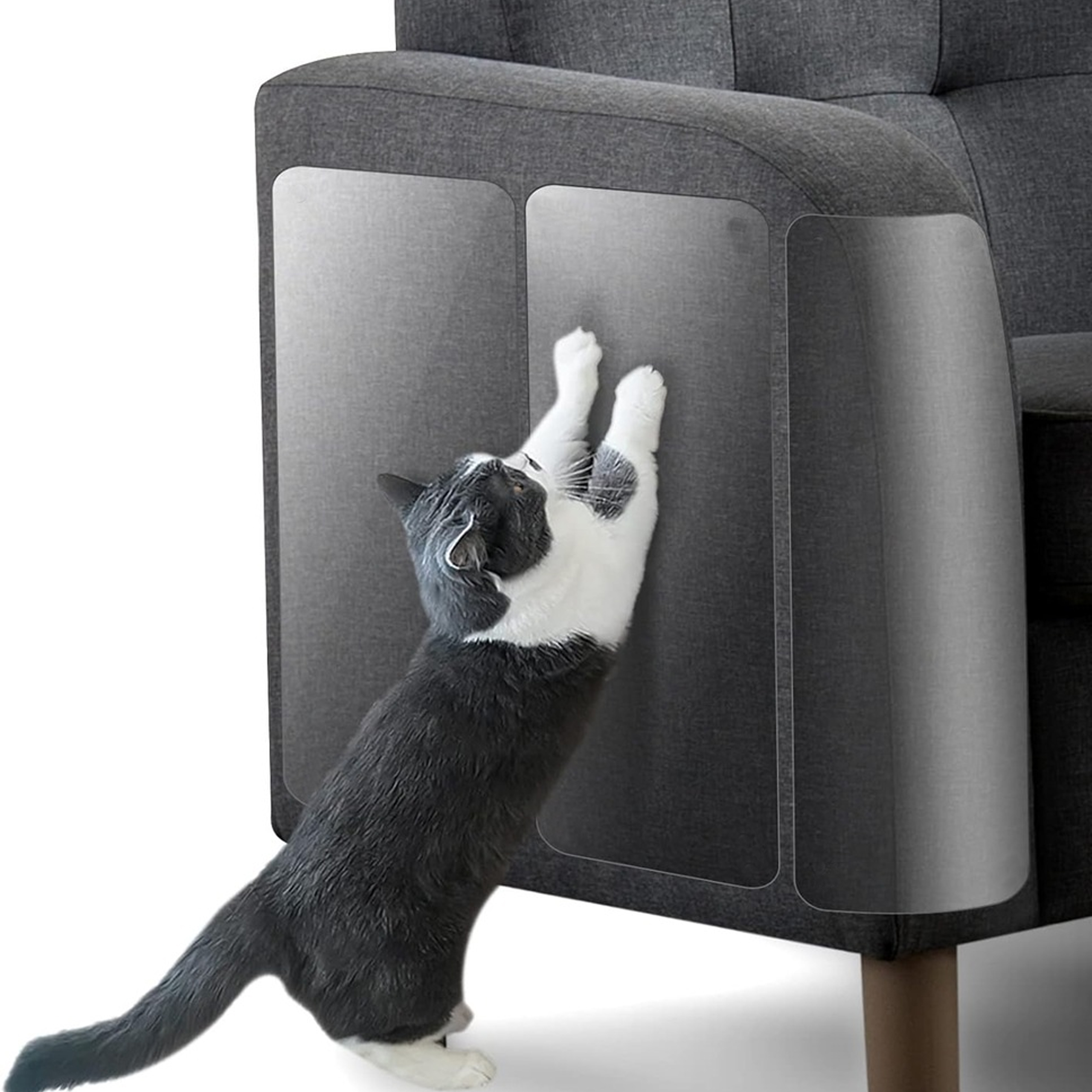 Folia Ochronna Zabezpieczająca na Meble Drzwi Drapak dla Kota 5 szt 45x15cm - obrazek 6