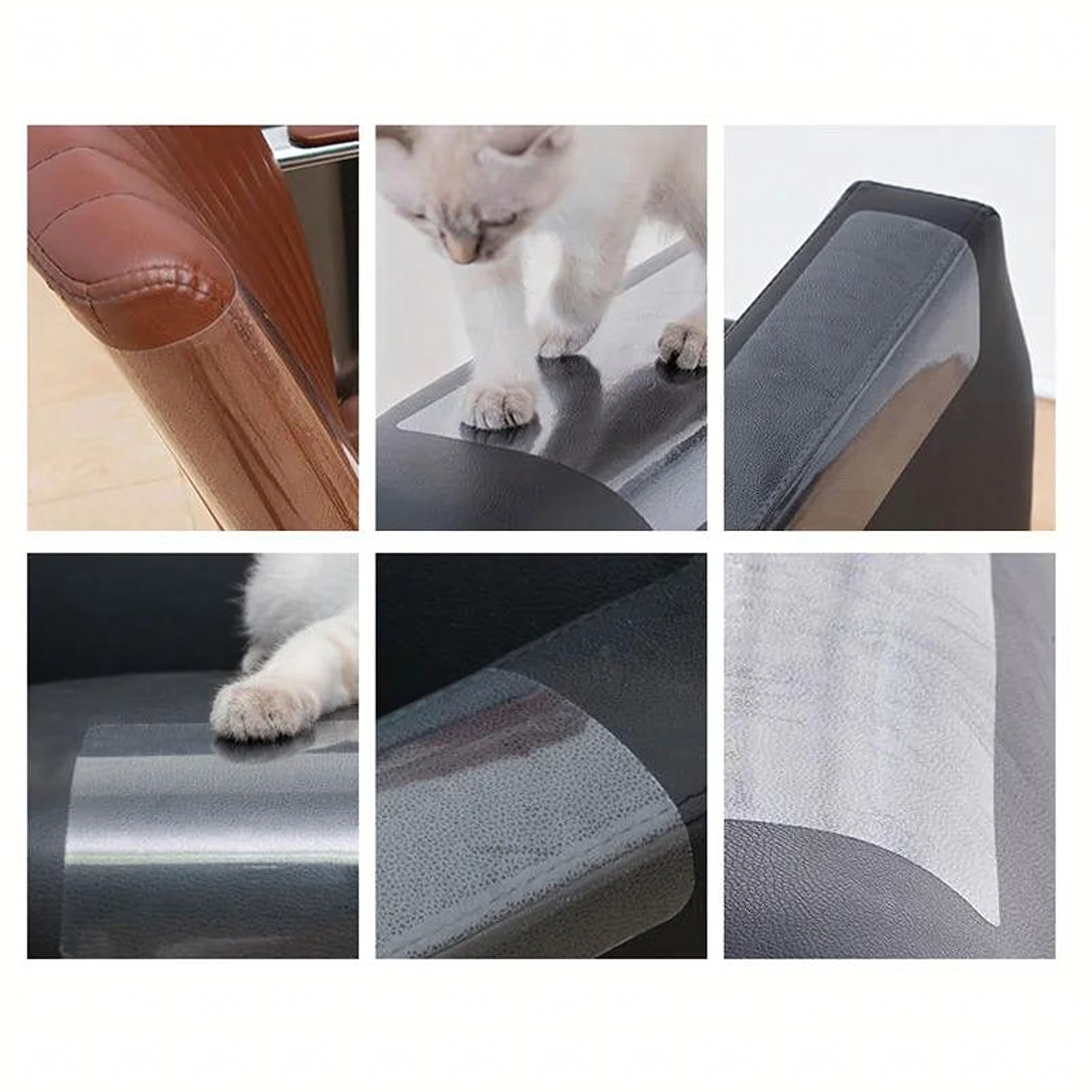 Folia Ochronna Zabezpieczająca na Meble Drzwi Drapak dla Kota 5 szt 45x15cm - obrazek 9