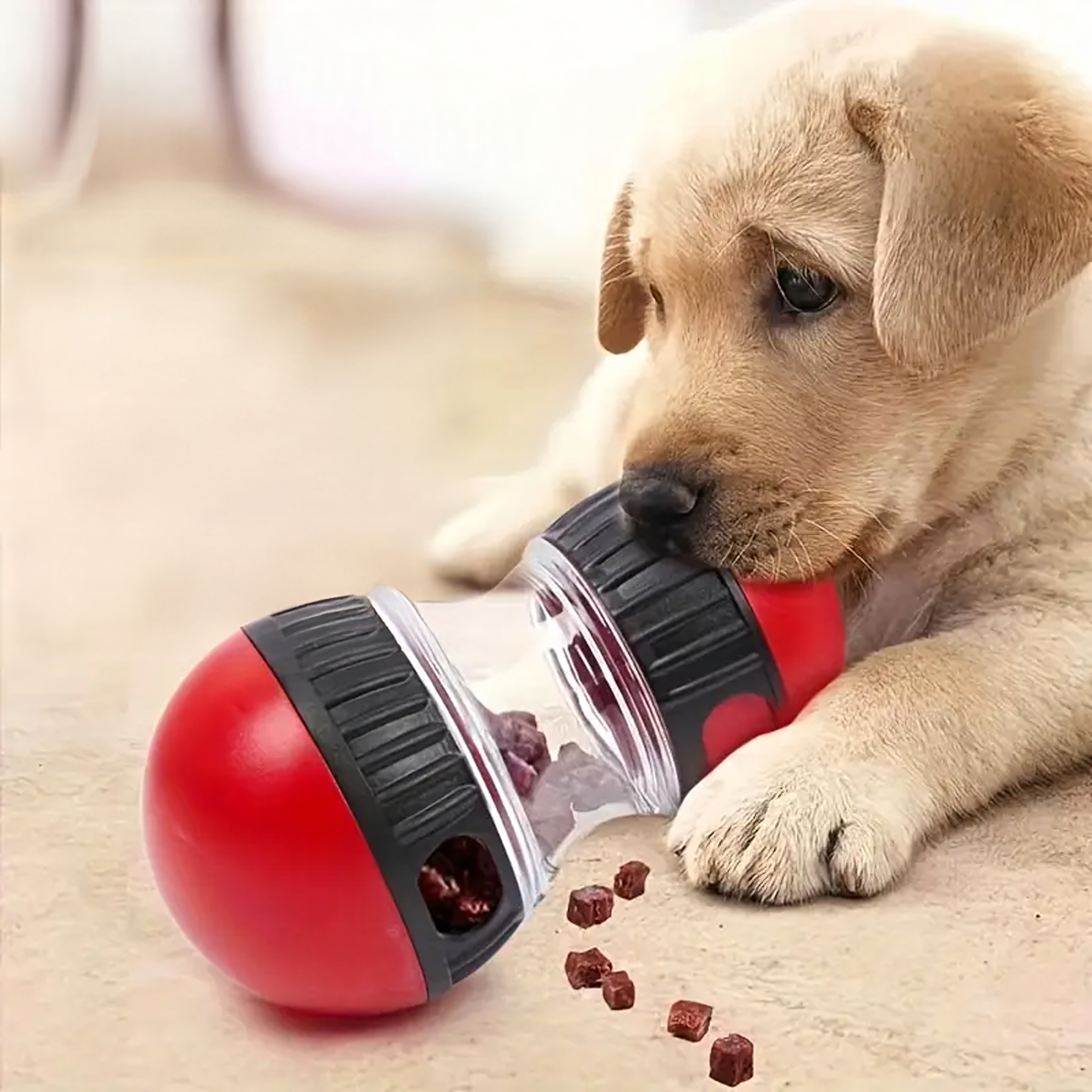 Interaktywna Zabawka Dozownik do Karmienia Psa na Przysmaki Spowalniająca - obrazek 7