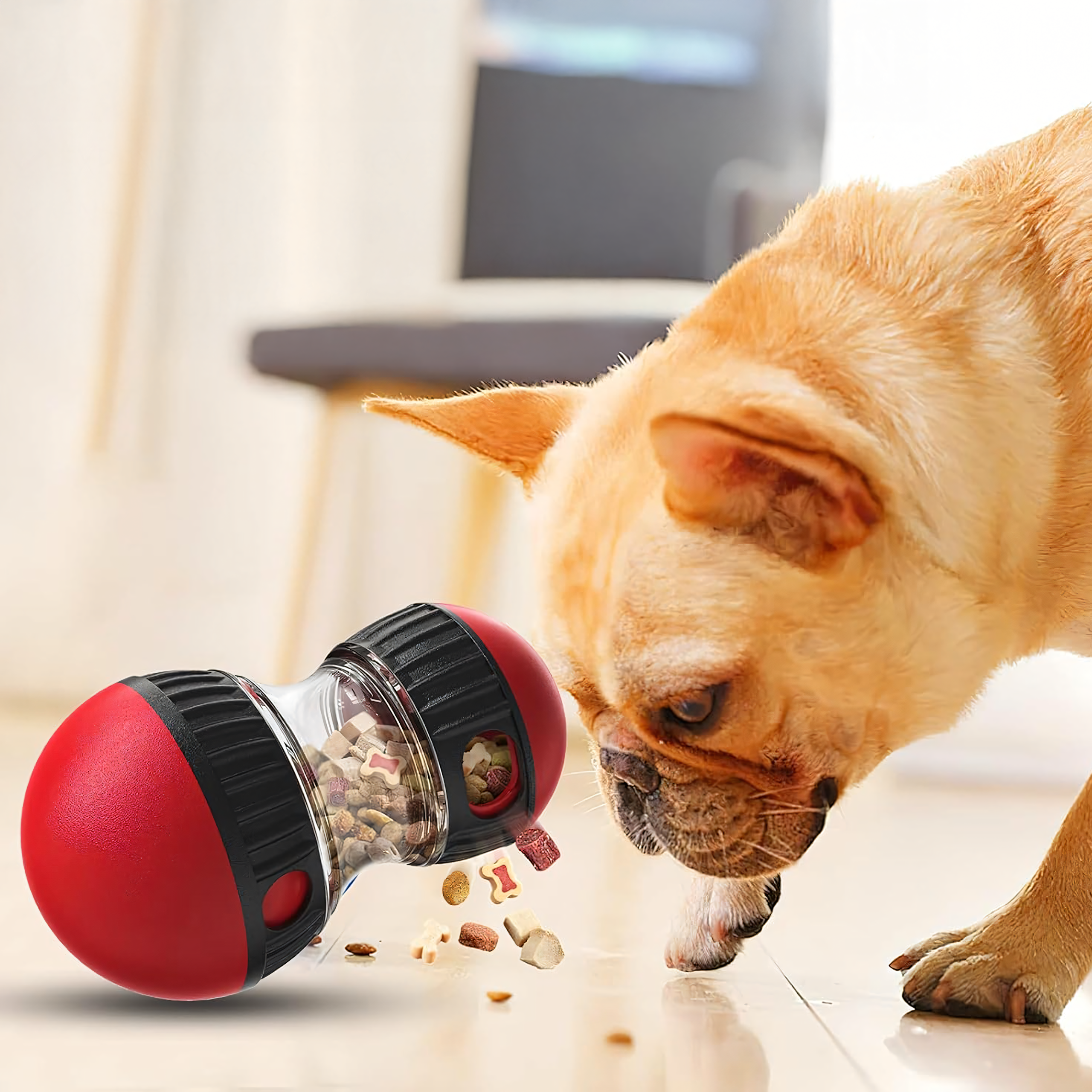 Interaktywna Zabawka Dozownik do Karmienia Psa na Przysmaki Spowalniająca - obrazek 8