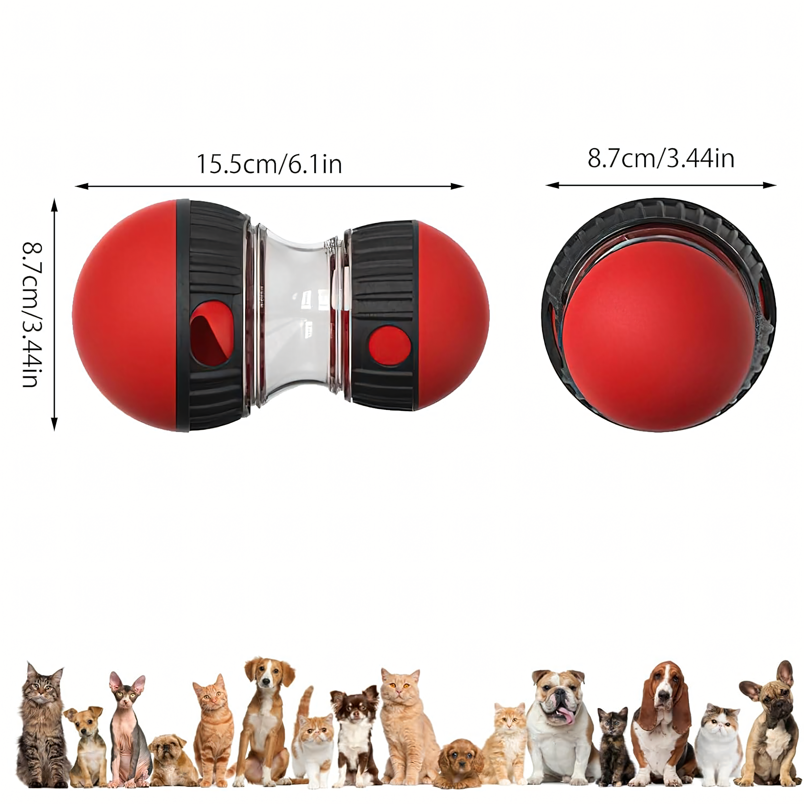 Interaktywna Zabawka Dozownik do Karmienia Psa na Przysmaki Spowalniająca - obrazek 9