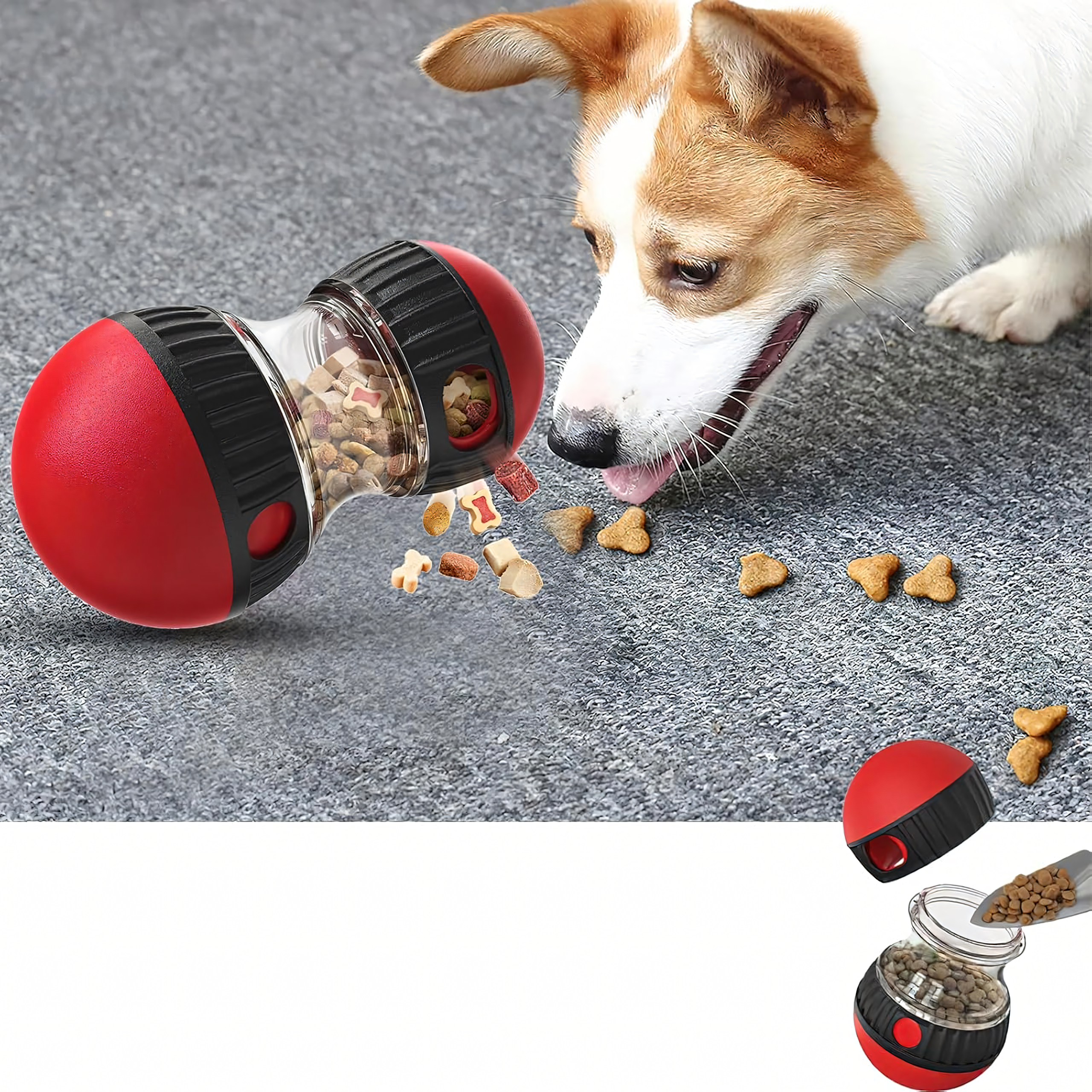 Interaktywna Zabawka Dozownik do Karmienia Psa na Przysmaki Spowalniająca - obrazek 10