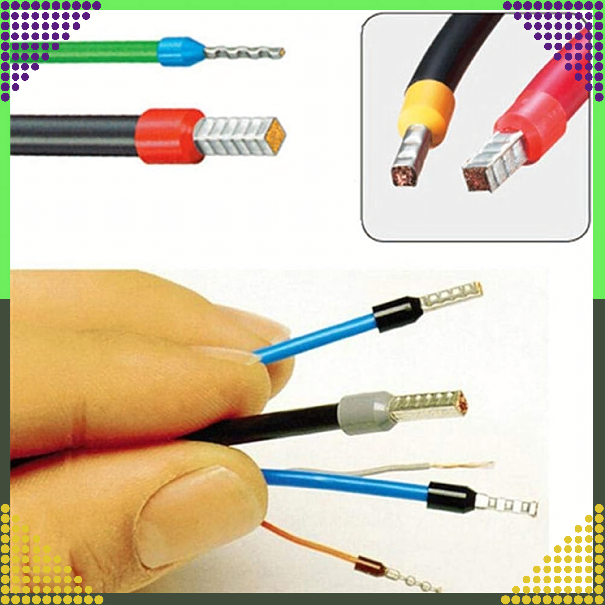 Praska Zaciskarka do Tulejek Konektorów Końcówek Kabli Przewodów 0.25-10mm - obrazek 8