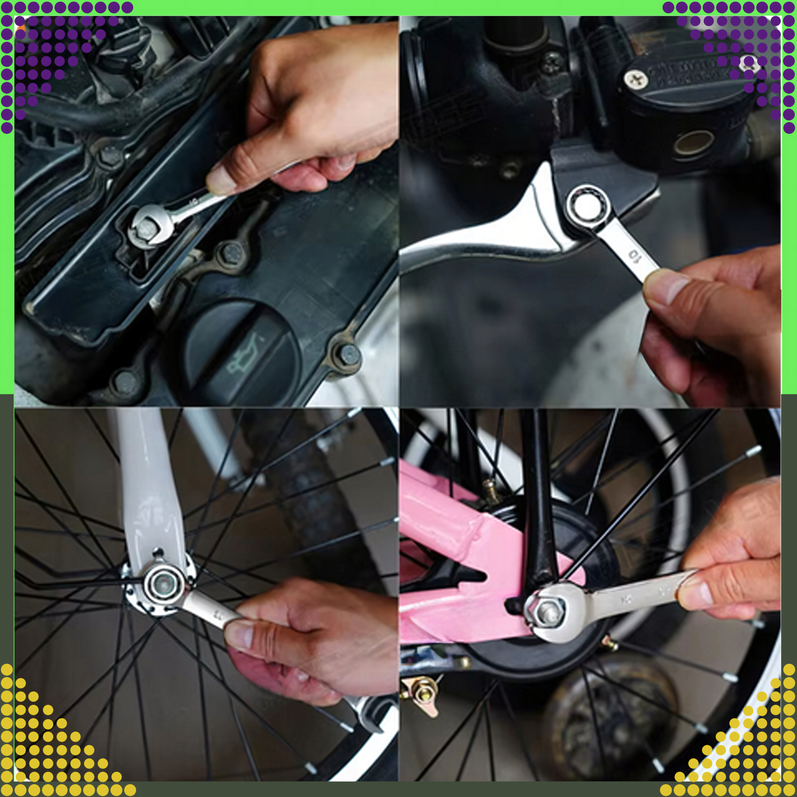 Zestaw Kluczy Płasko-Oczkowych 8 el. Klucze Płaskie Oczkowe Etui 8-22 mm - obrazek 4