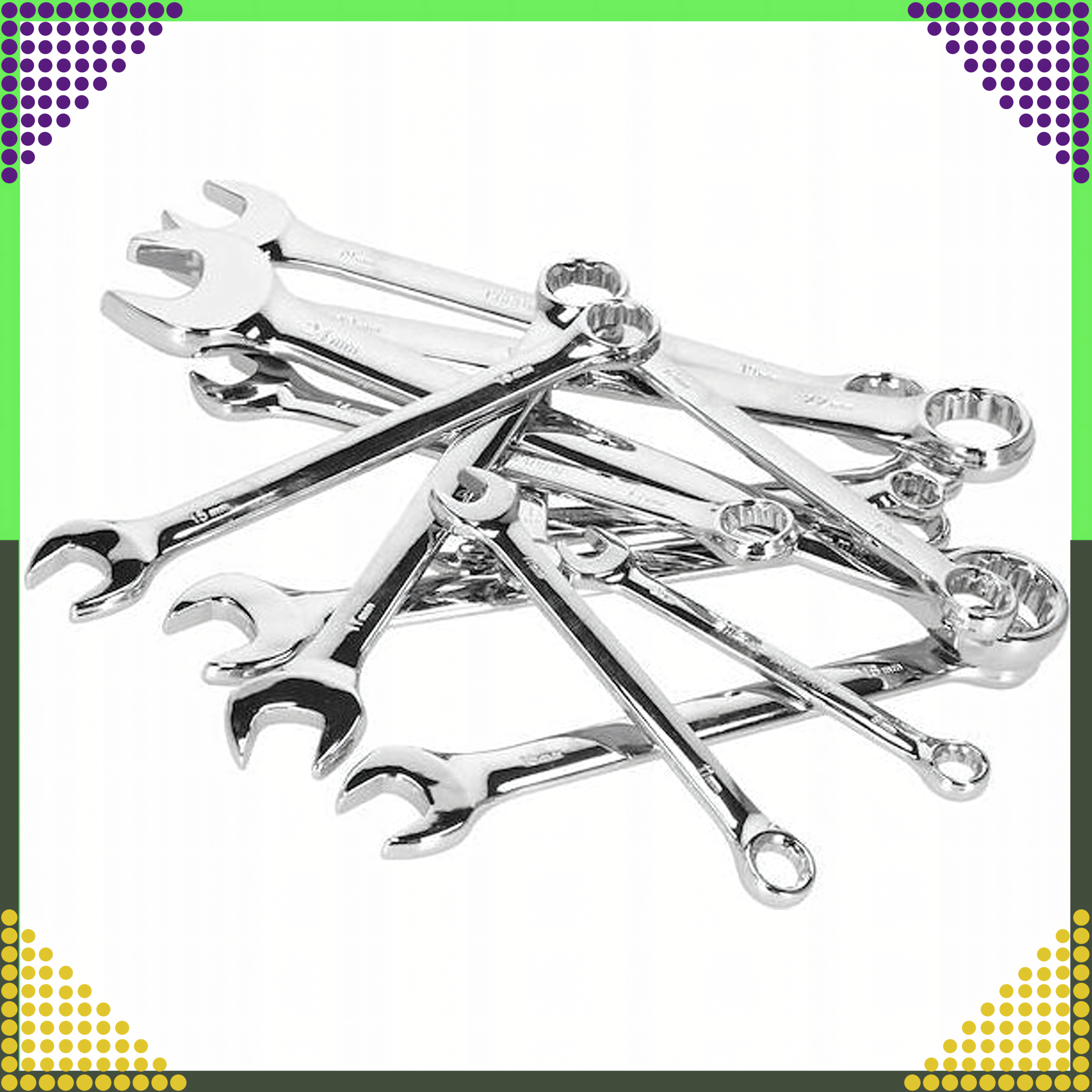 Zestaw Kluczy Płasko-Oczkowych 8 el. Klucze Płaskie Oczkowe Etui 8-22 mm - obrazek 5