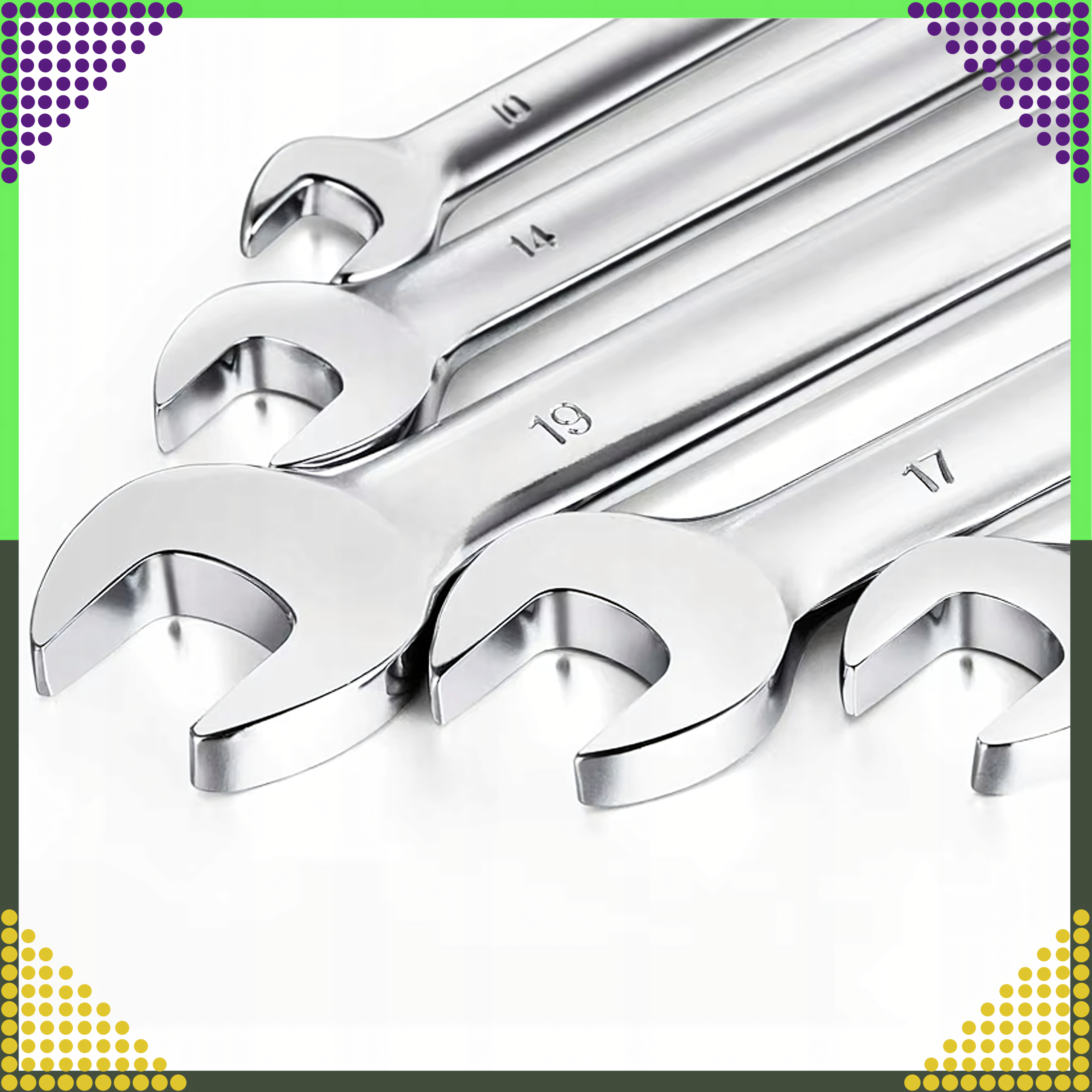 Zestaw Kluczy Płasko-Oczkowych 8 el. Klucze Płaskie Oczkowe Etui 8-22 mm - obrazek 7