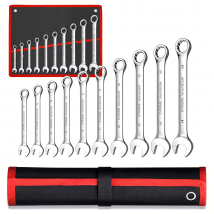 Zestaw Kluczy Płasko-Oczkowych 10 el. Klucze Płaskie Oczkowe Etui 8-24 mm