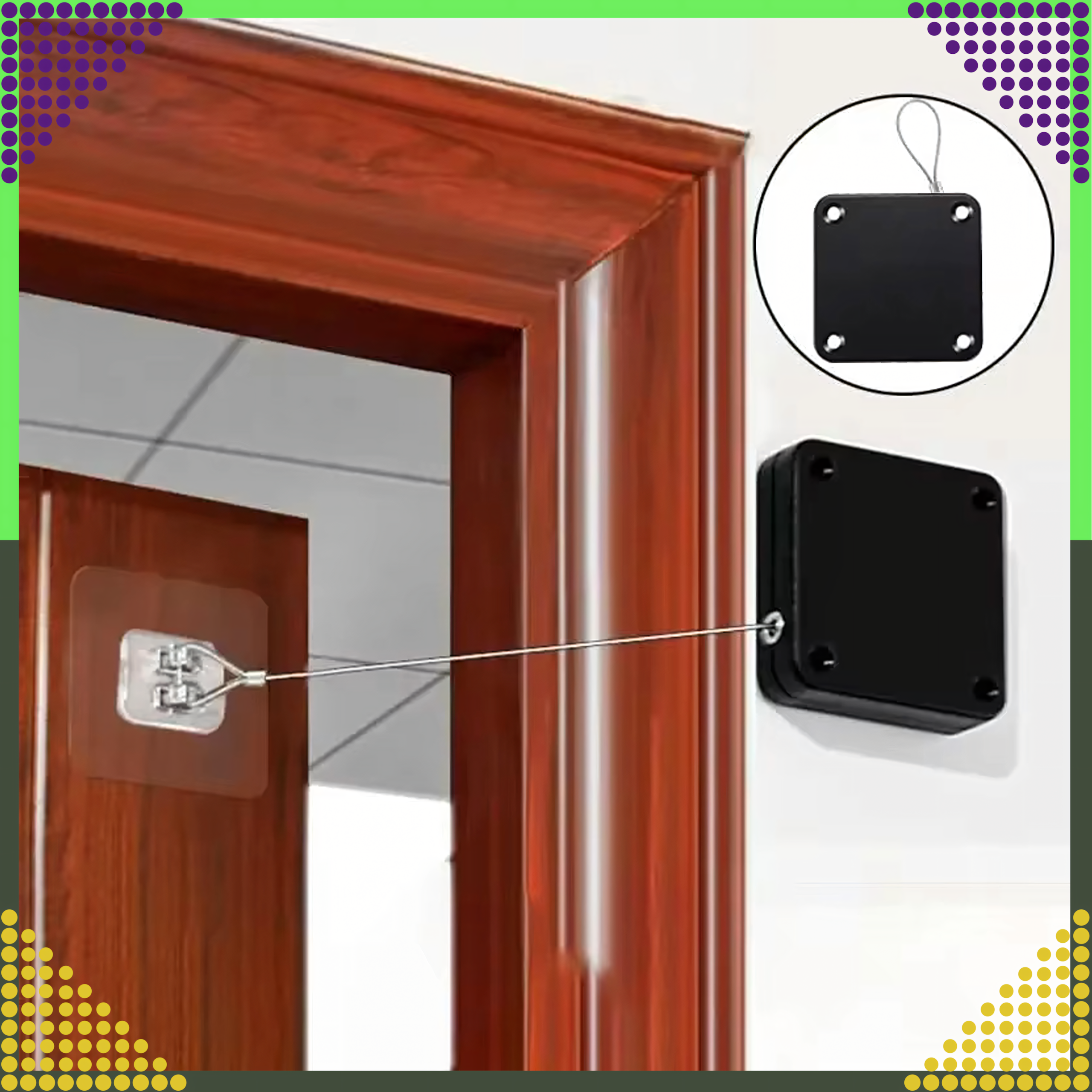 Samozamykacz do Drzwi Samoprzylepny Zwijany Linka Zamykacz Domykacz 500g