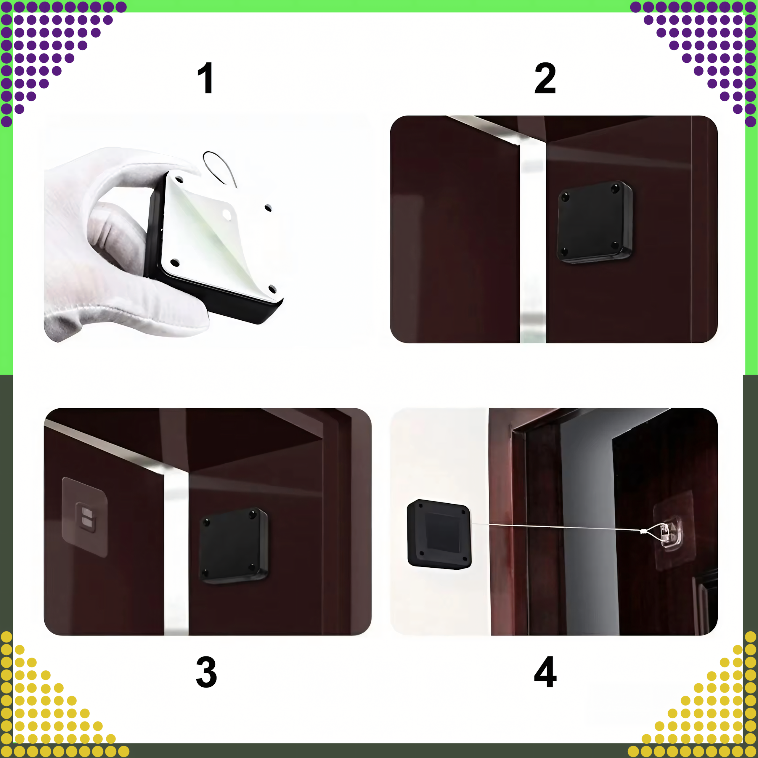 Samozamykacz do Drzwi Samoprzylepny Zwijany Linka Zamykacz Domykacz 500g - obrazek 3