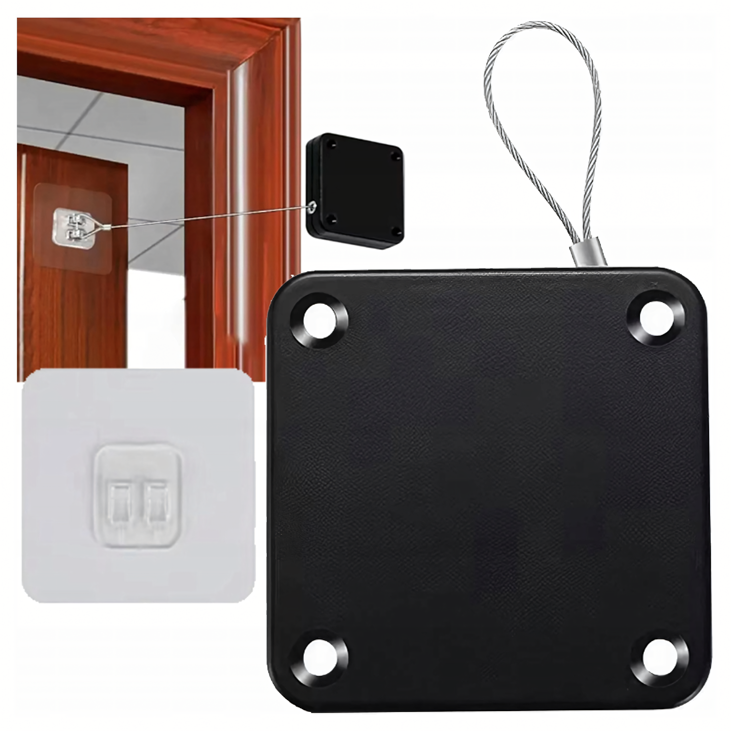 Samozamykacz do Drzwi Samoprzylepny Zwijany Linka Zamykacz Domykacz 800g - obrazek 3