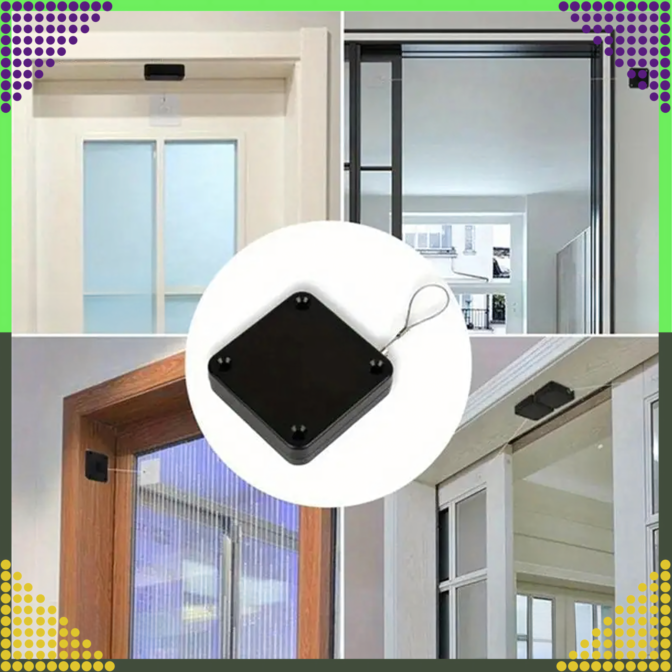 Samozamykacz do Drzwi Samoprzylepny Zwijany Linka Zamykacz Domykacz 800g - obrazek 7