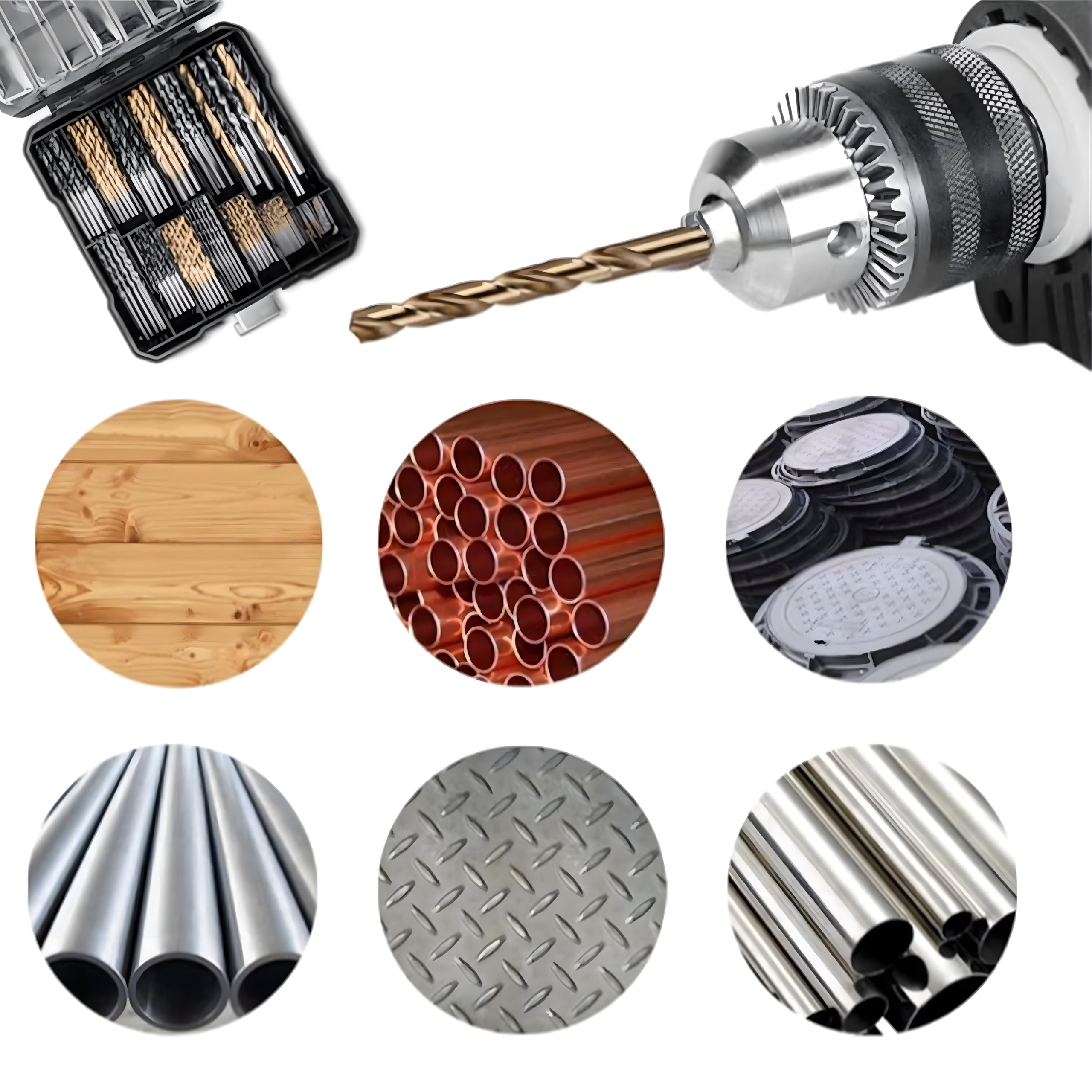 ZESTAW WIERTEŁ DO METALU DREWNA WIERTŁA TYTANOWE UNIWERSALNE 1,5-10mm 99 EL - obrazek 3