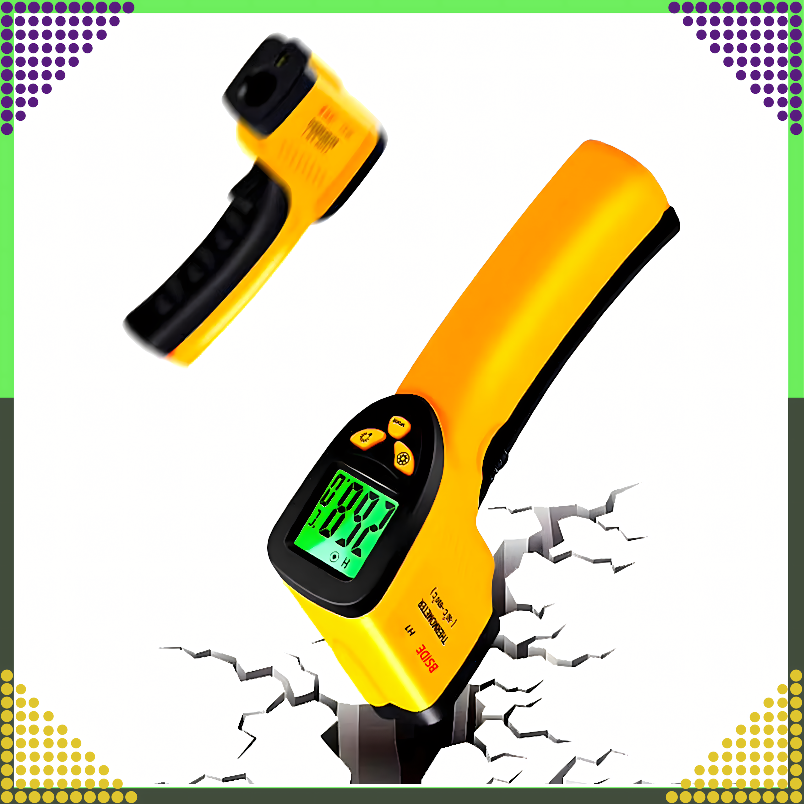 Pirometr Termometr Laserowy Bezdotykowy na Podczerwień Emisyjność -50+550°C - obrazek 3