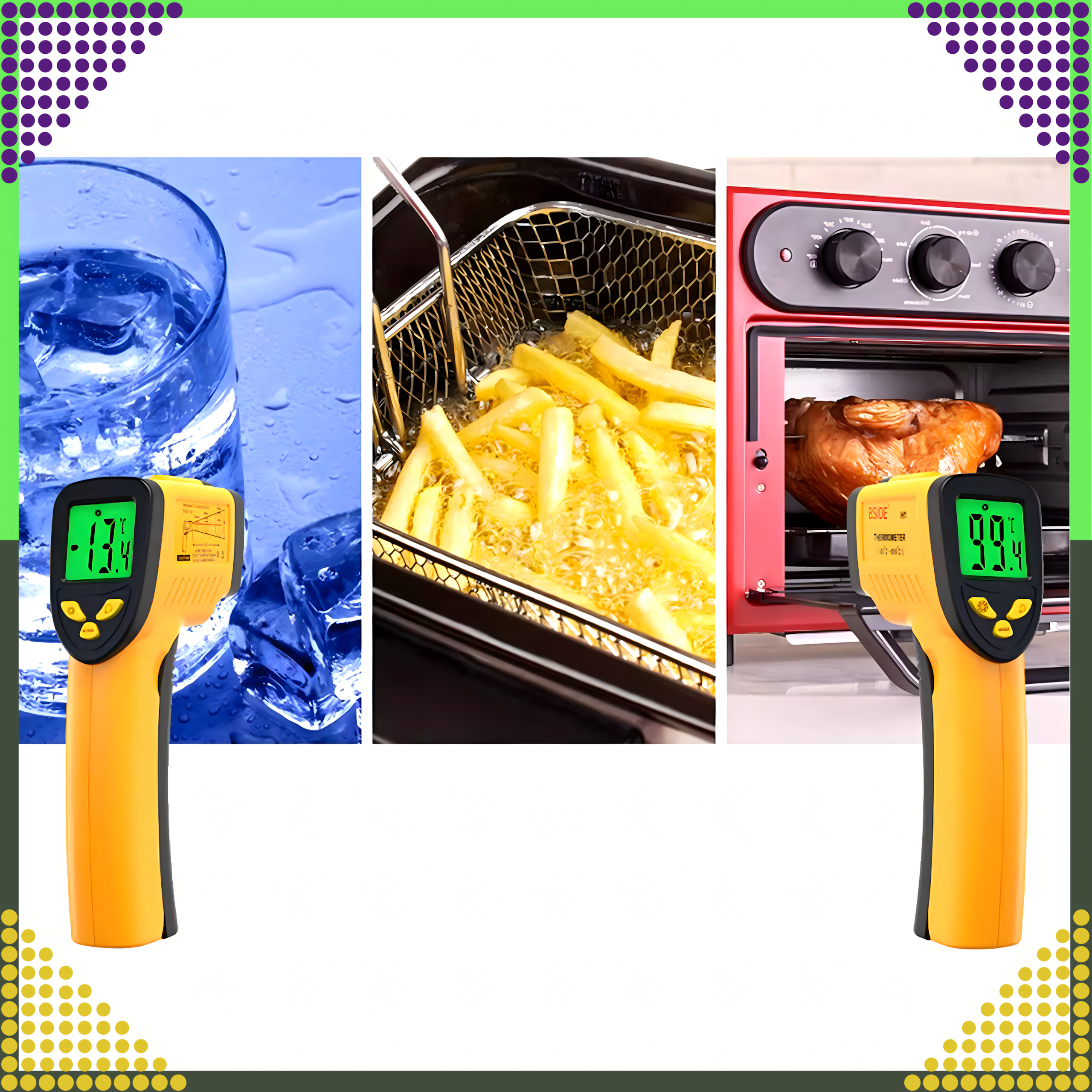 Pirometr Termometr Laserowy Bezdotykowy na Podczerwień Emisyjność -50+550°C - obrazek 11