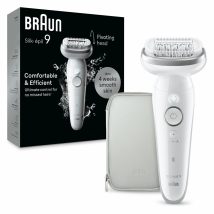 Depilator Braun Silk-épil 9 9-011, srebrny, biały, 40 pęsety, MicroGrip, 0,5 mm, bateria, wbudowana bateria