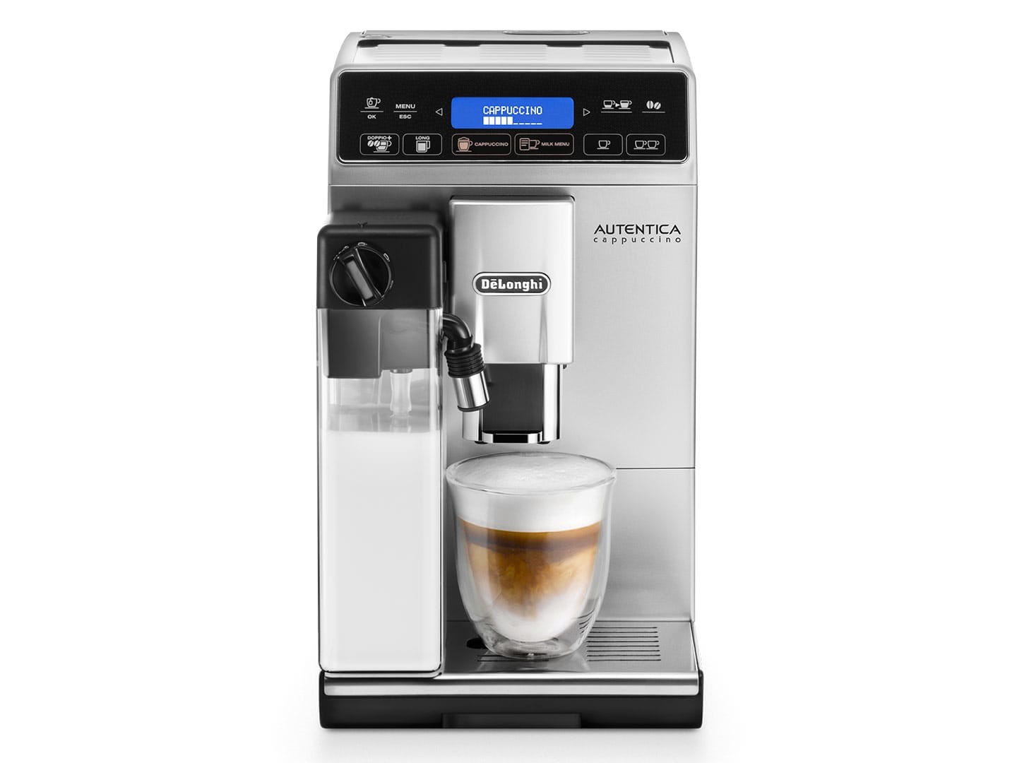 Ekspres DeLonghi Autentica ETAM 29.660 SB (1450W; kolor srebrny) (WYPRZEDAŻ)