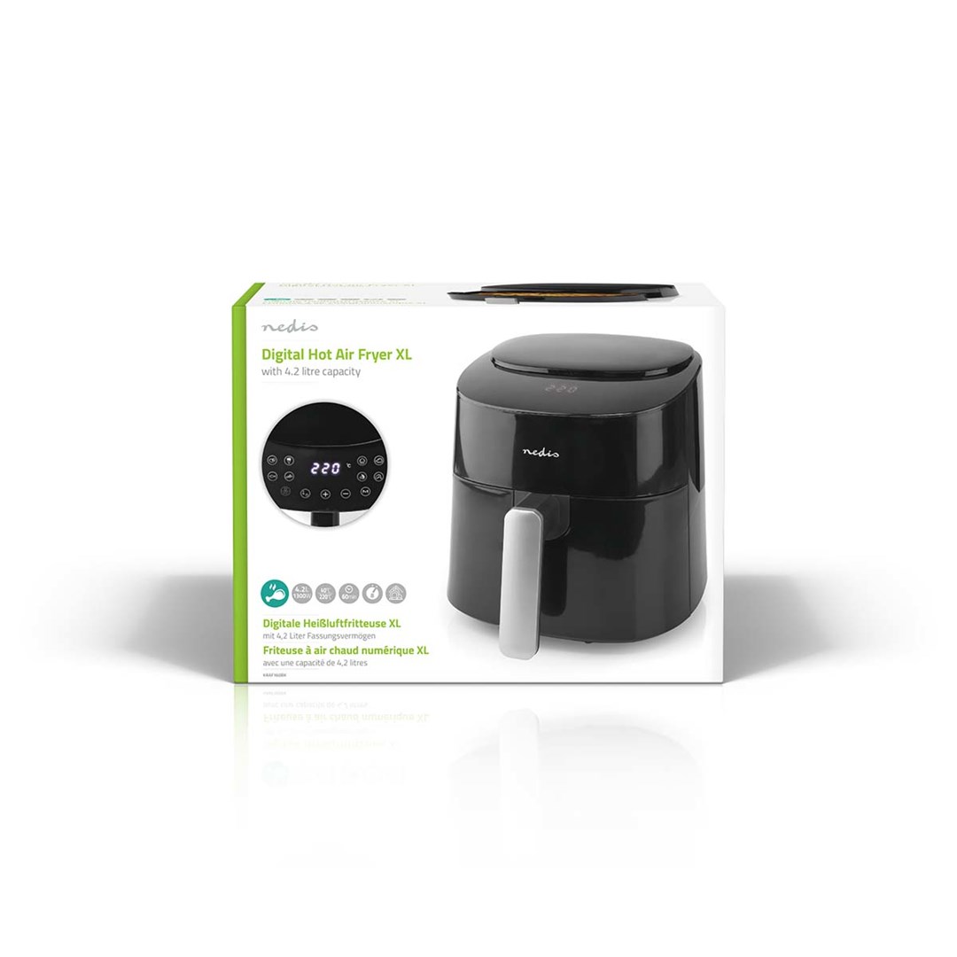 Frytkownica beztłuszczowa Nedis 4,2l KAAF160BK - obrazek 7