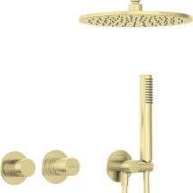 Zestaw prysznicowy podtynkowy z głowicą prysznicową z baterią poziomą